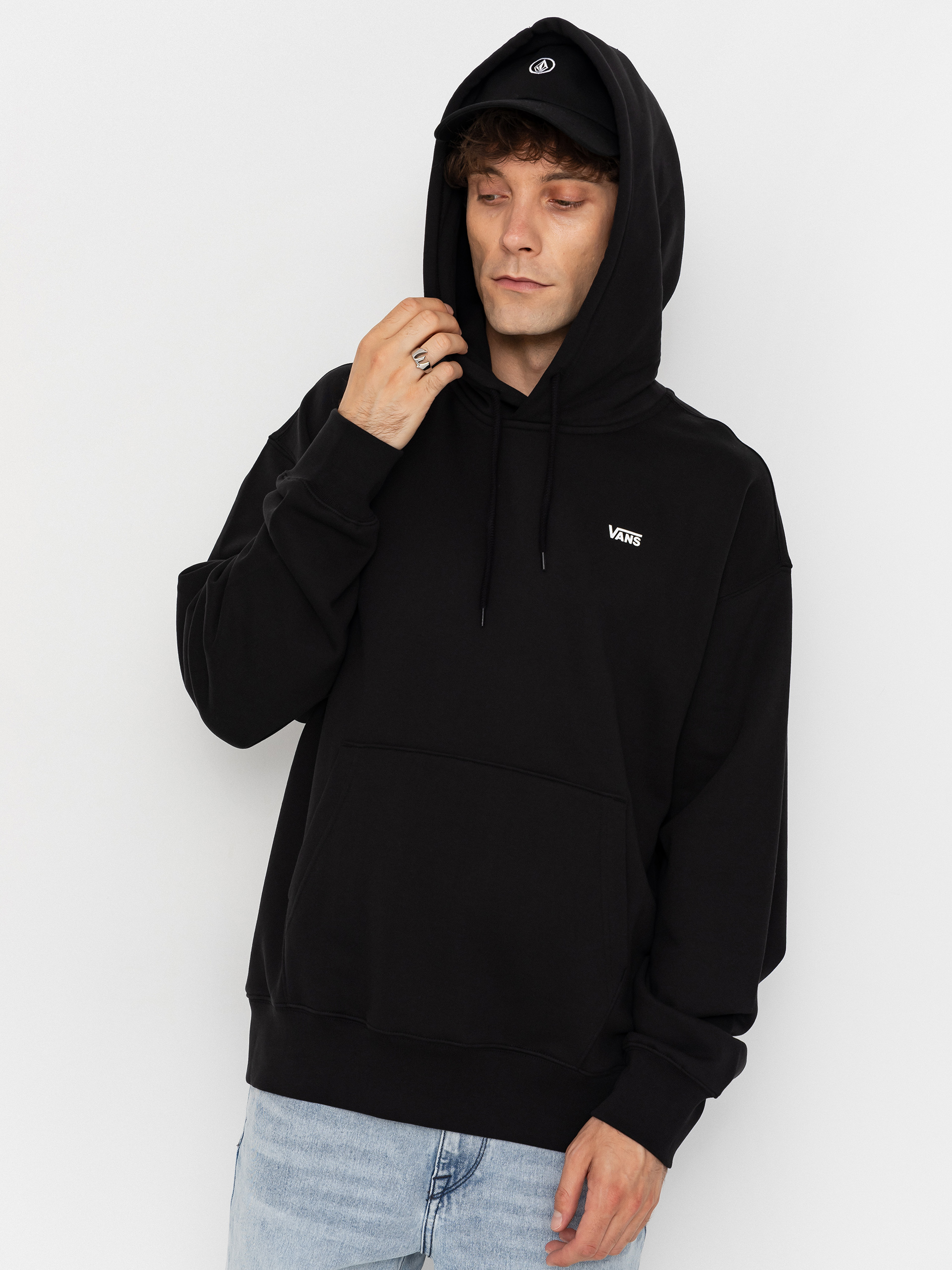 Hanorac cu glugă Vans Left Chest HD (black)