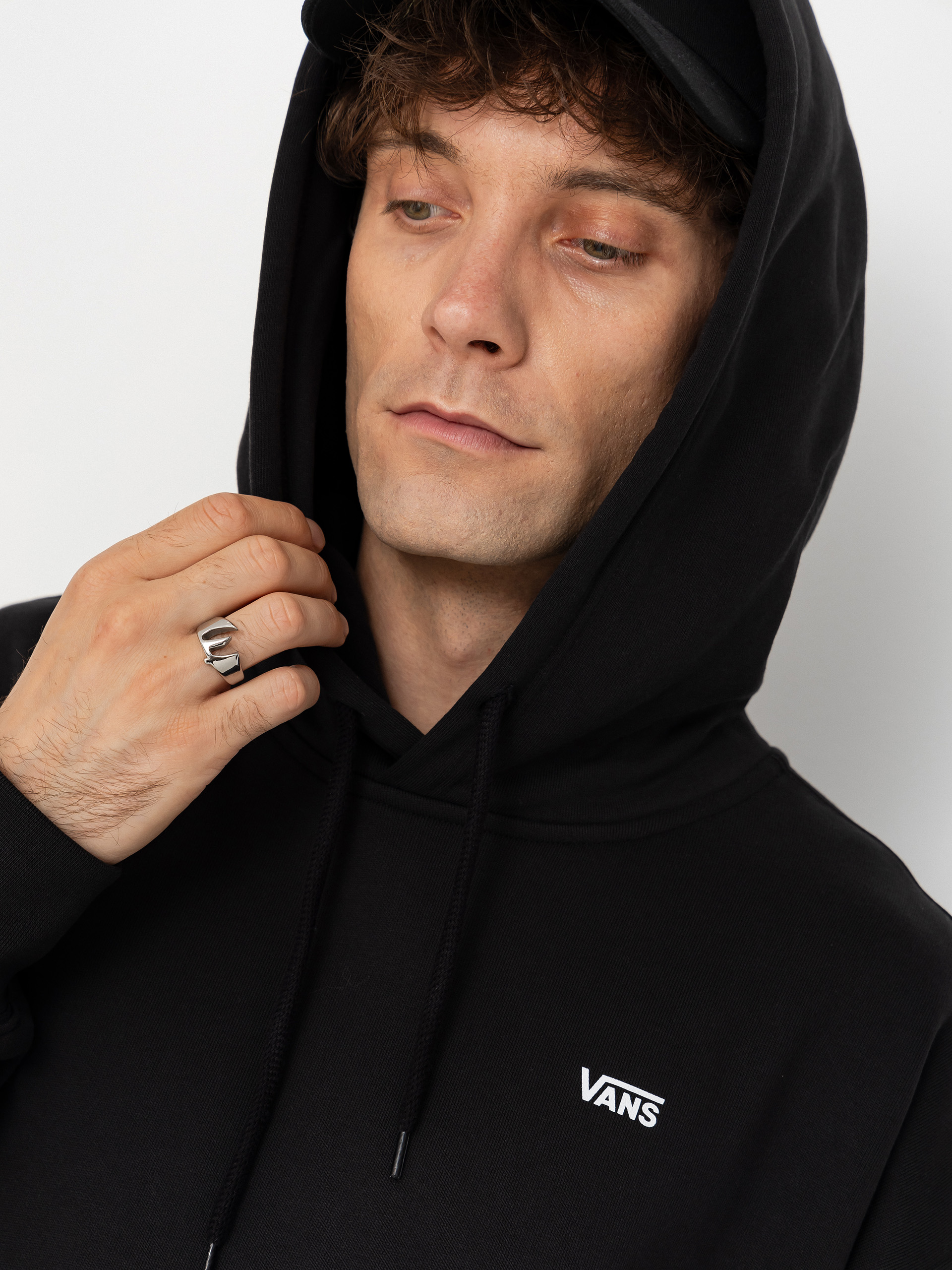 Hanorac cu glugă Vans Left Chest HD (black)