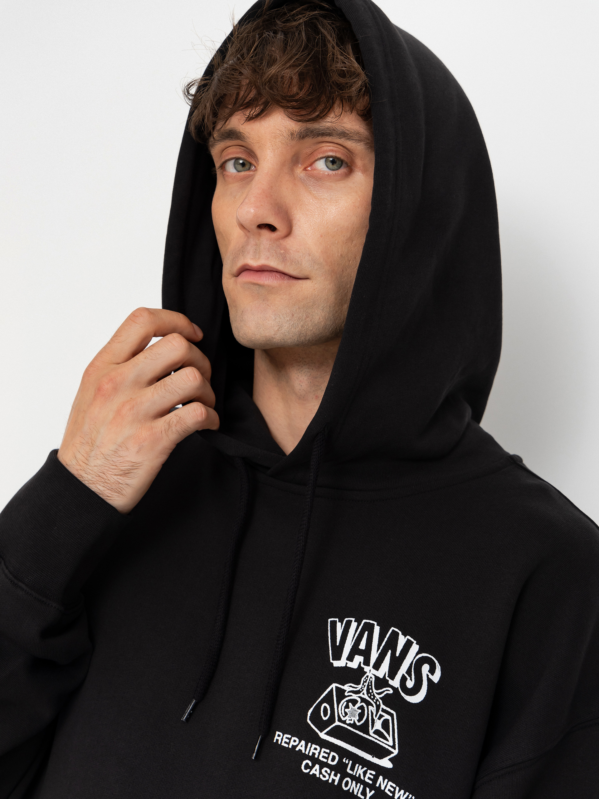 Hanorac cu glugă Vans Refurbed HD (black)