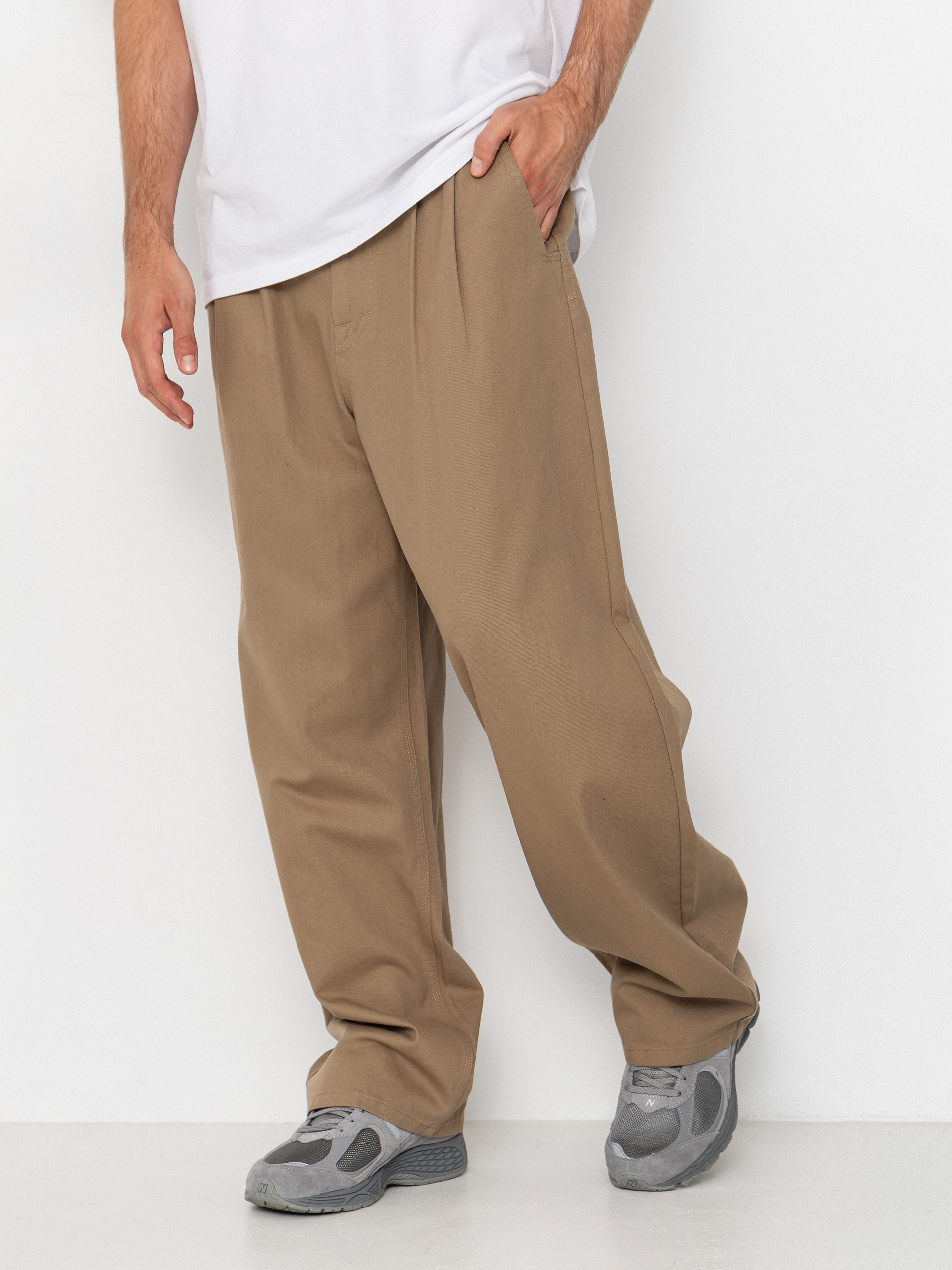 Pantaloni Volcom Baggos Pleat (khaki)