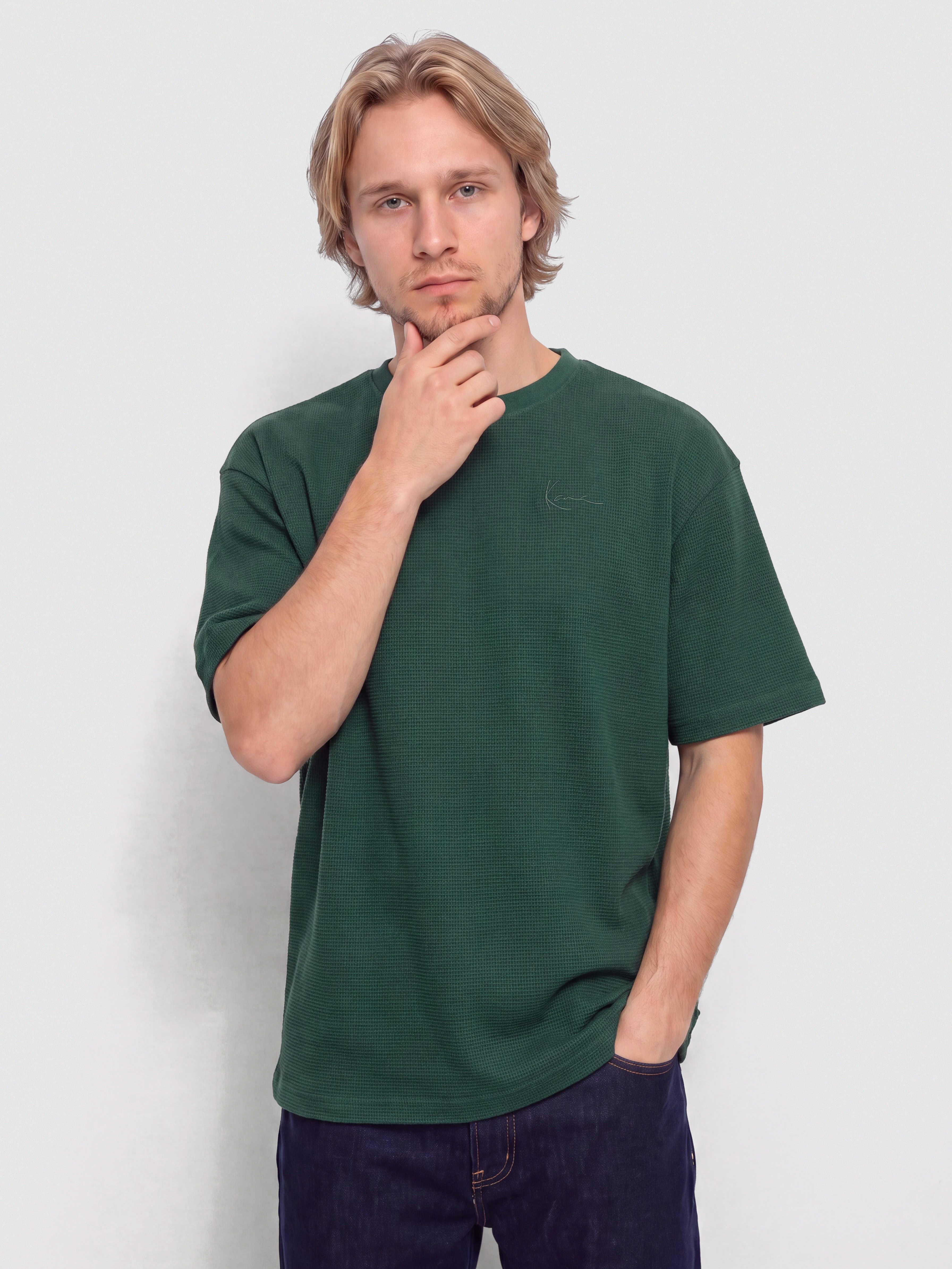 Tricou Karl Kani Signature Waffle (green)