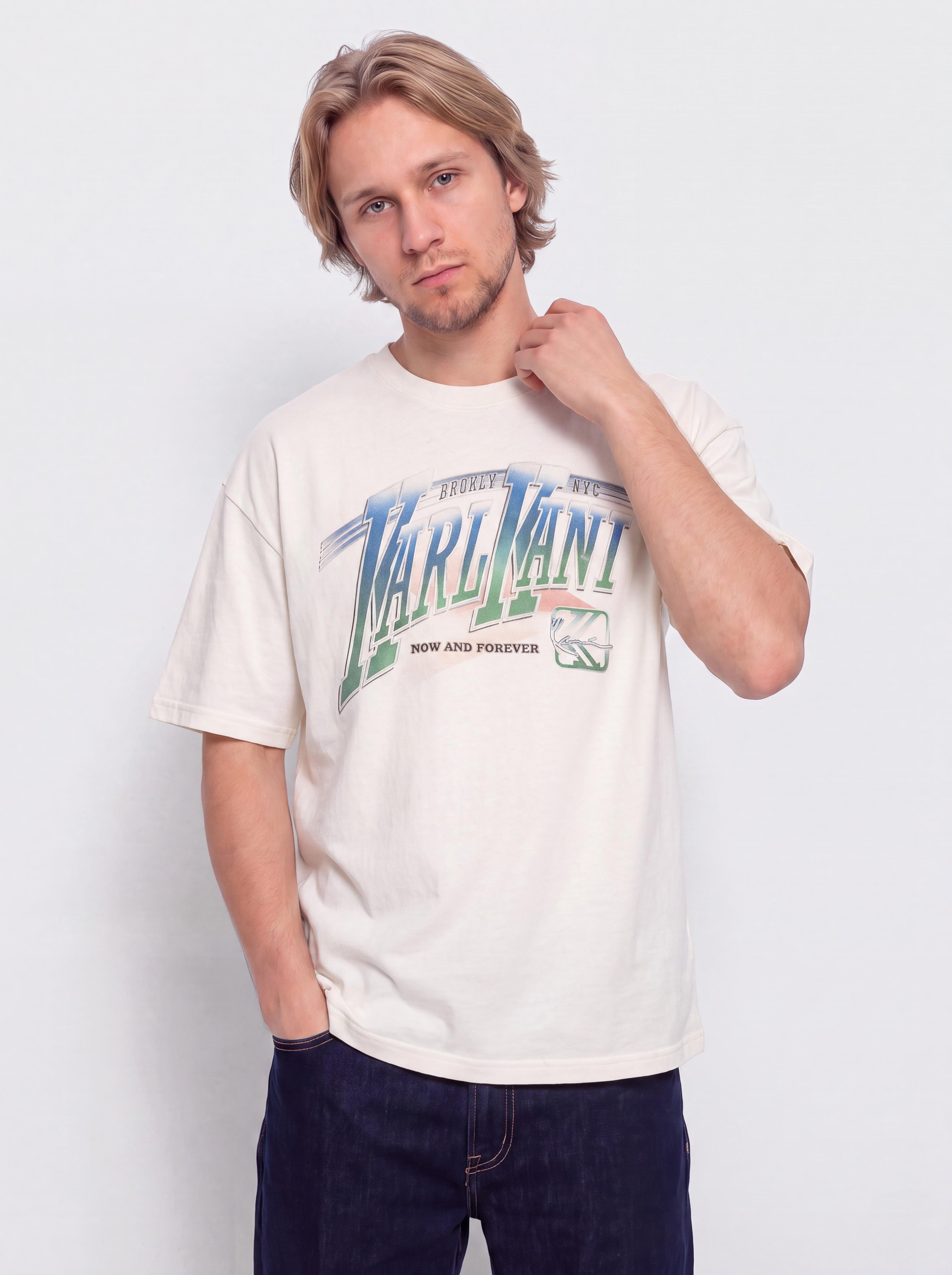 Tricou Karl Kani Sport Gradient Boxy (white)