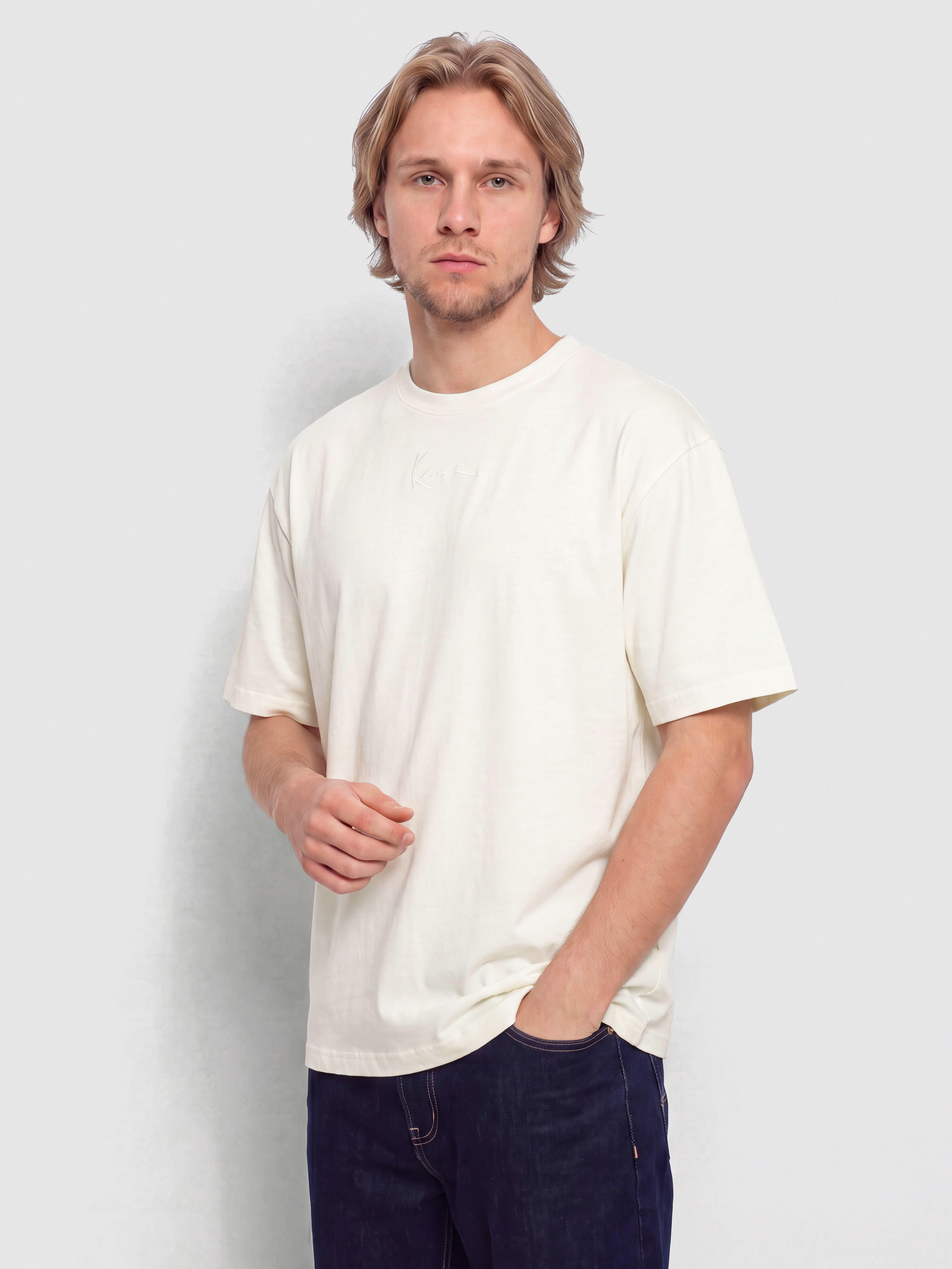 Tricou Karl Kani Small Signature Essential (off white)
