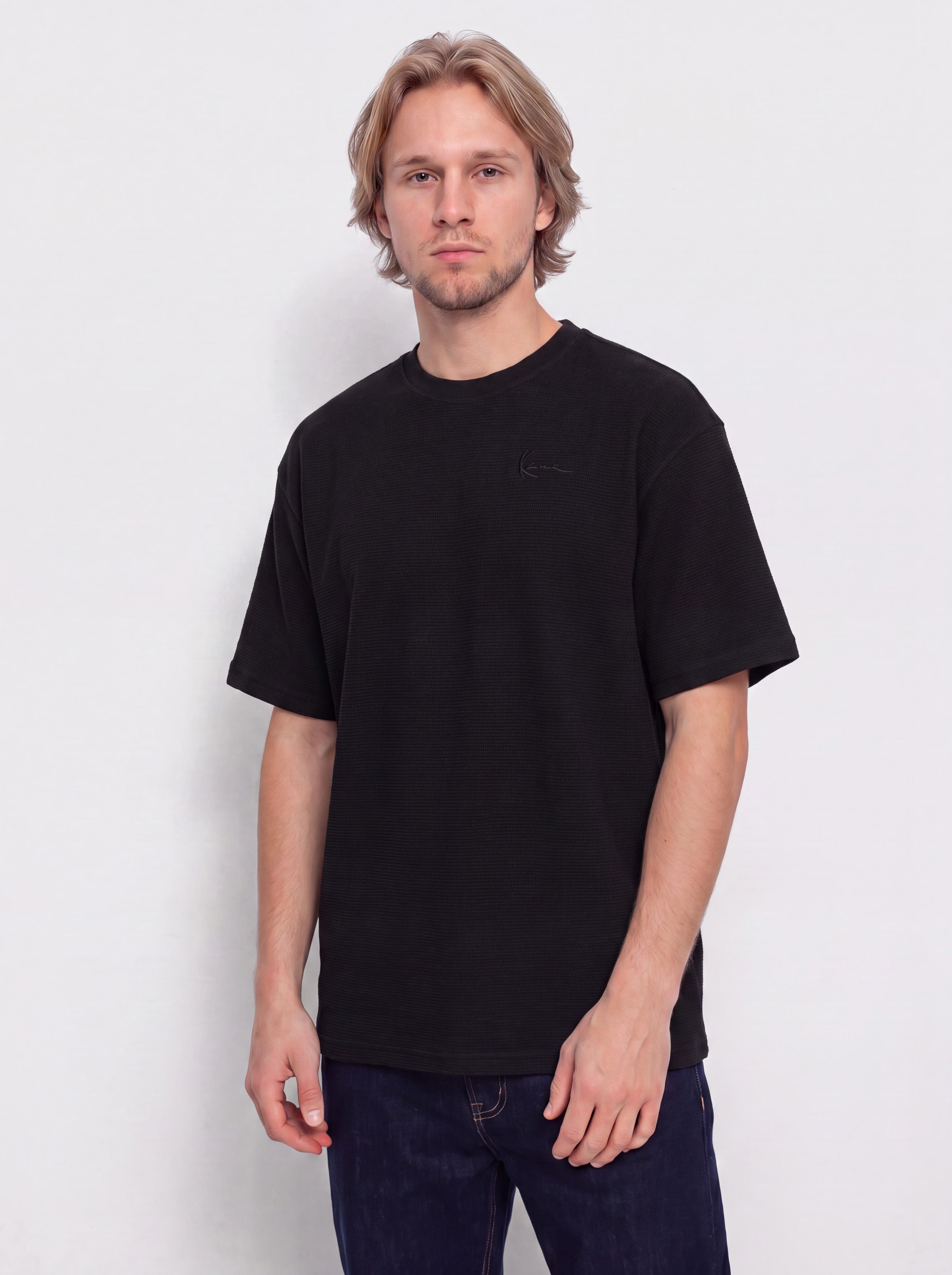 Tricou Karl Kani Signature Waffle (black)