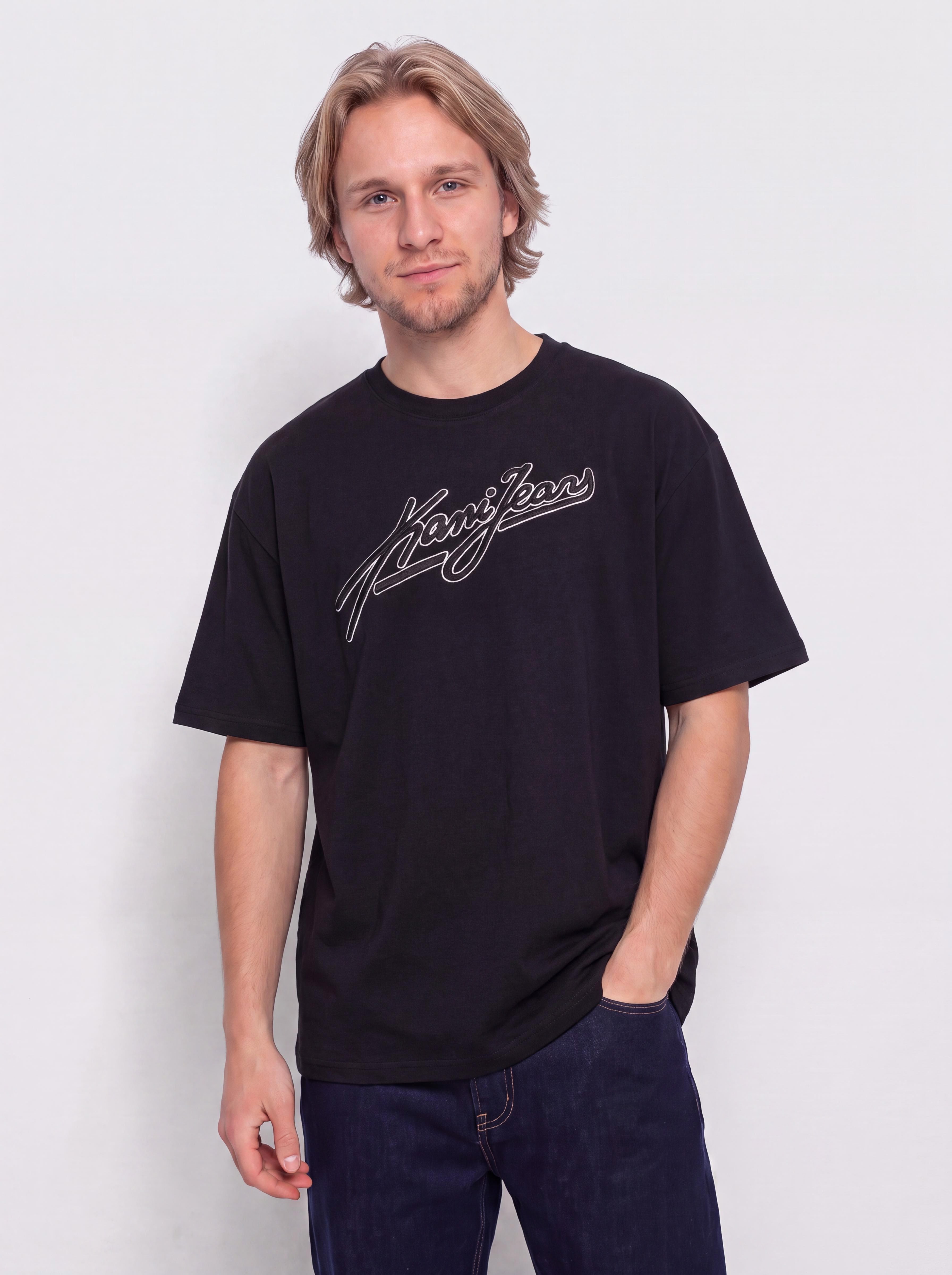 Tricou Karl Kani Jeans Oversized (black)