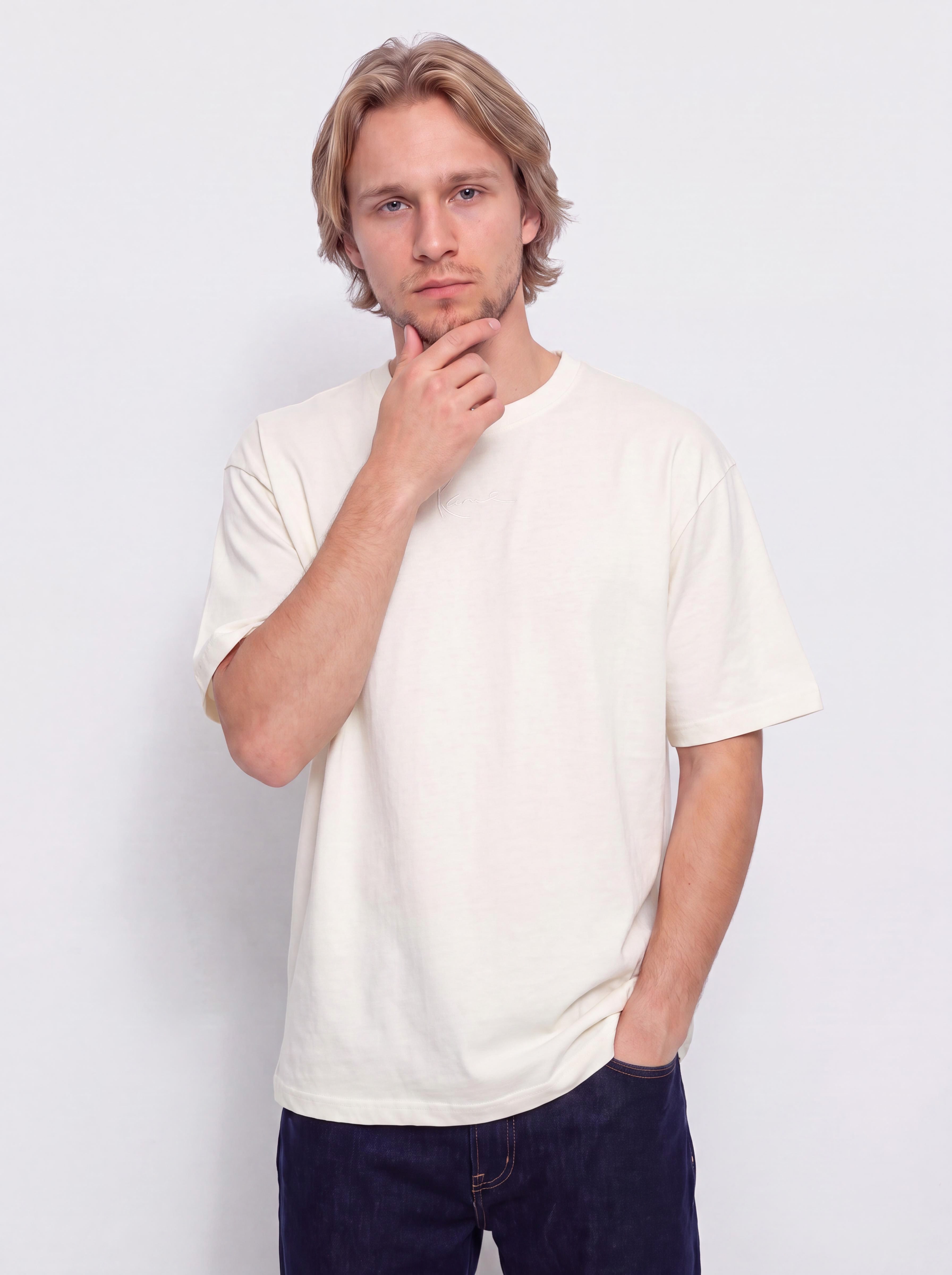Tricou Karl Kani Small Signature Essential (off white)