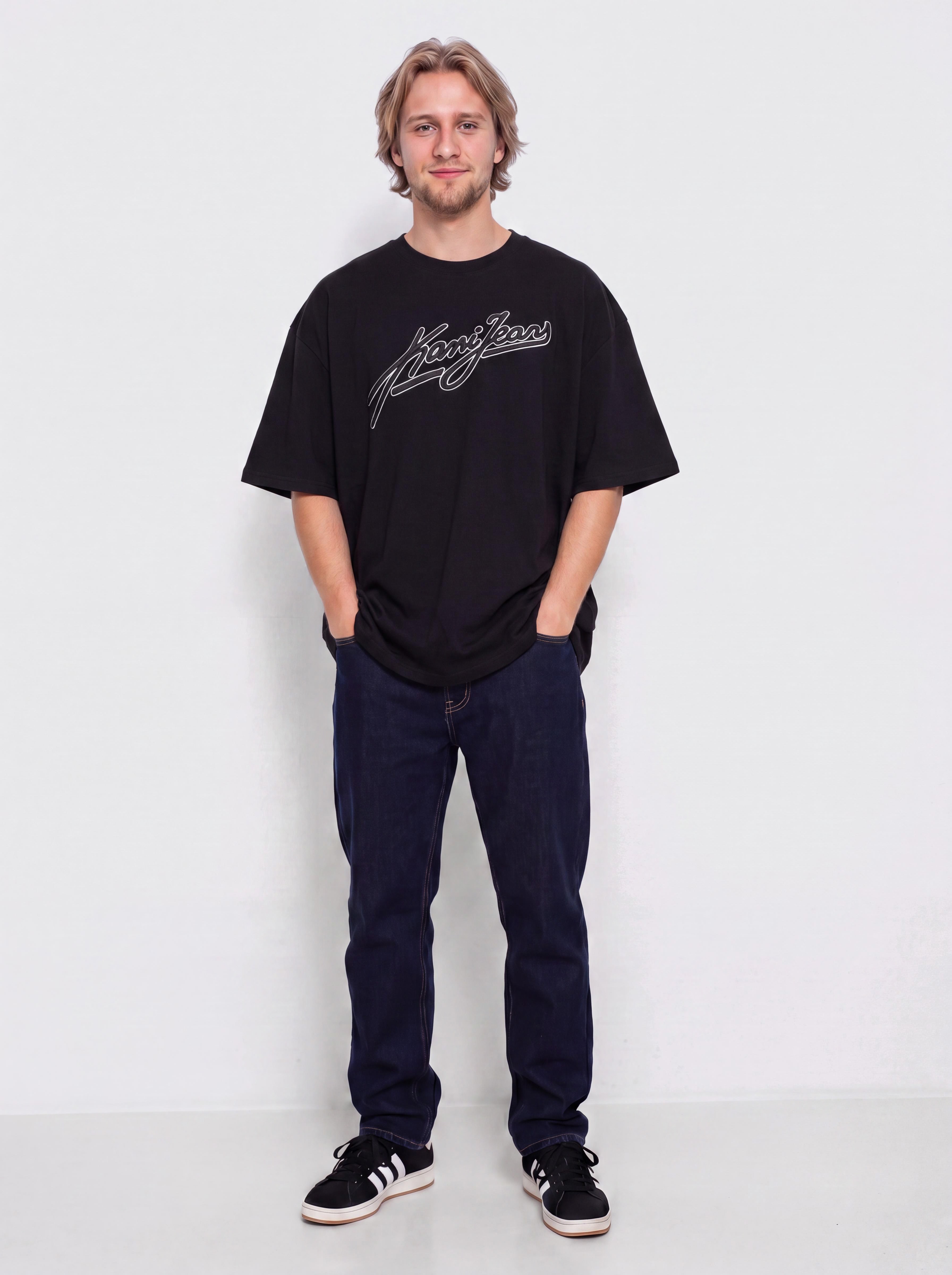 Tricou Karl Kani Jeans Oversized (black)