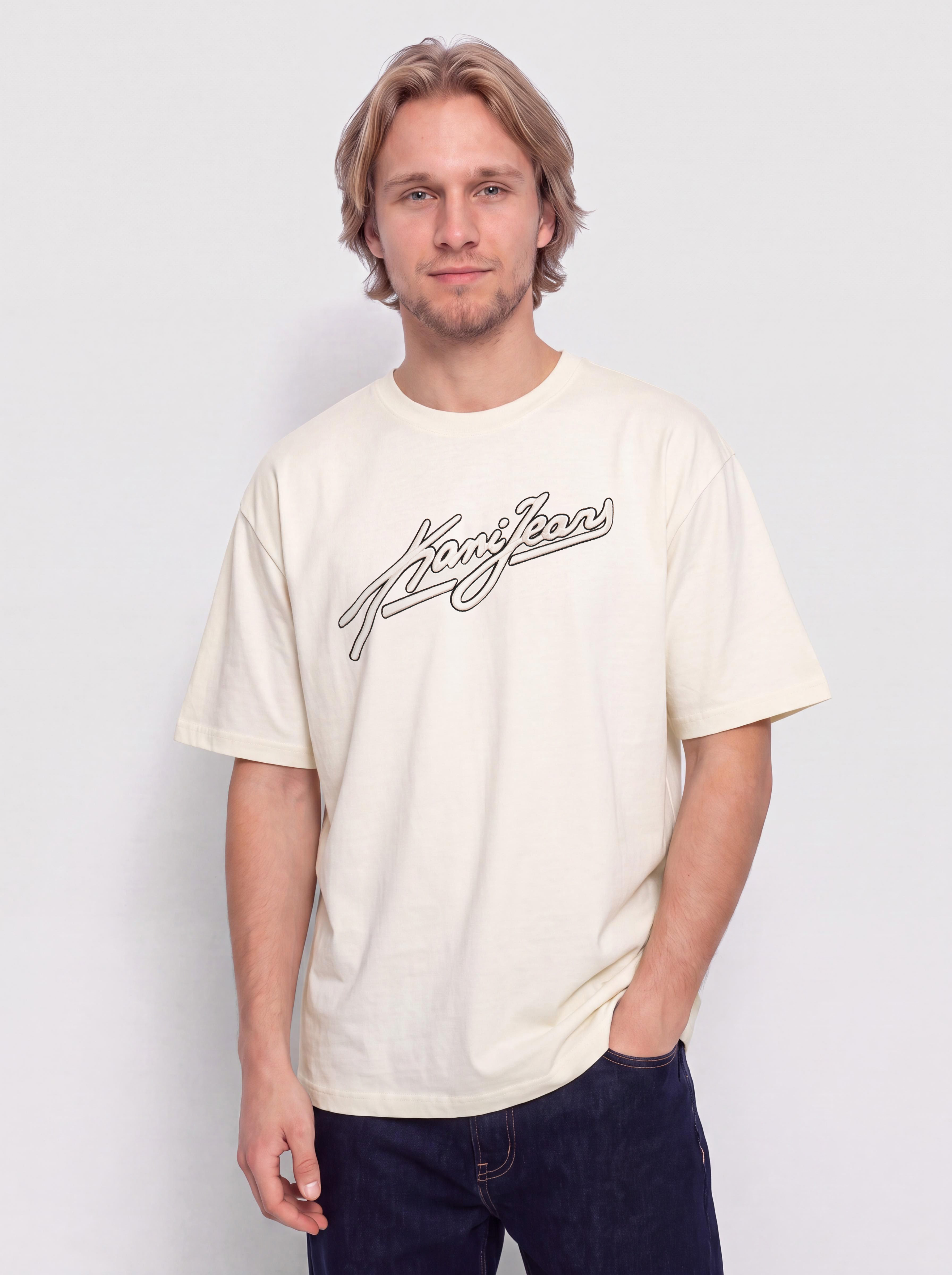 Tricou Karl Kani Jeans Oversized (white)