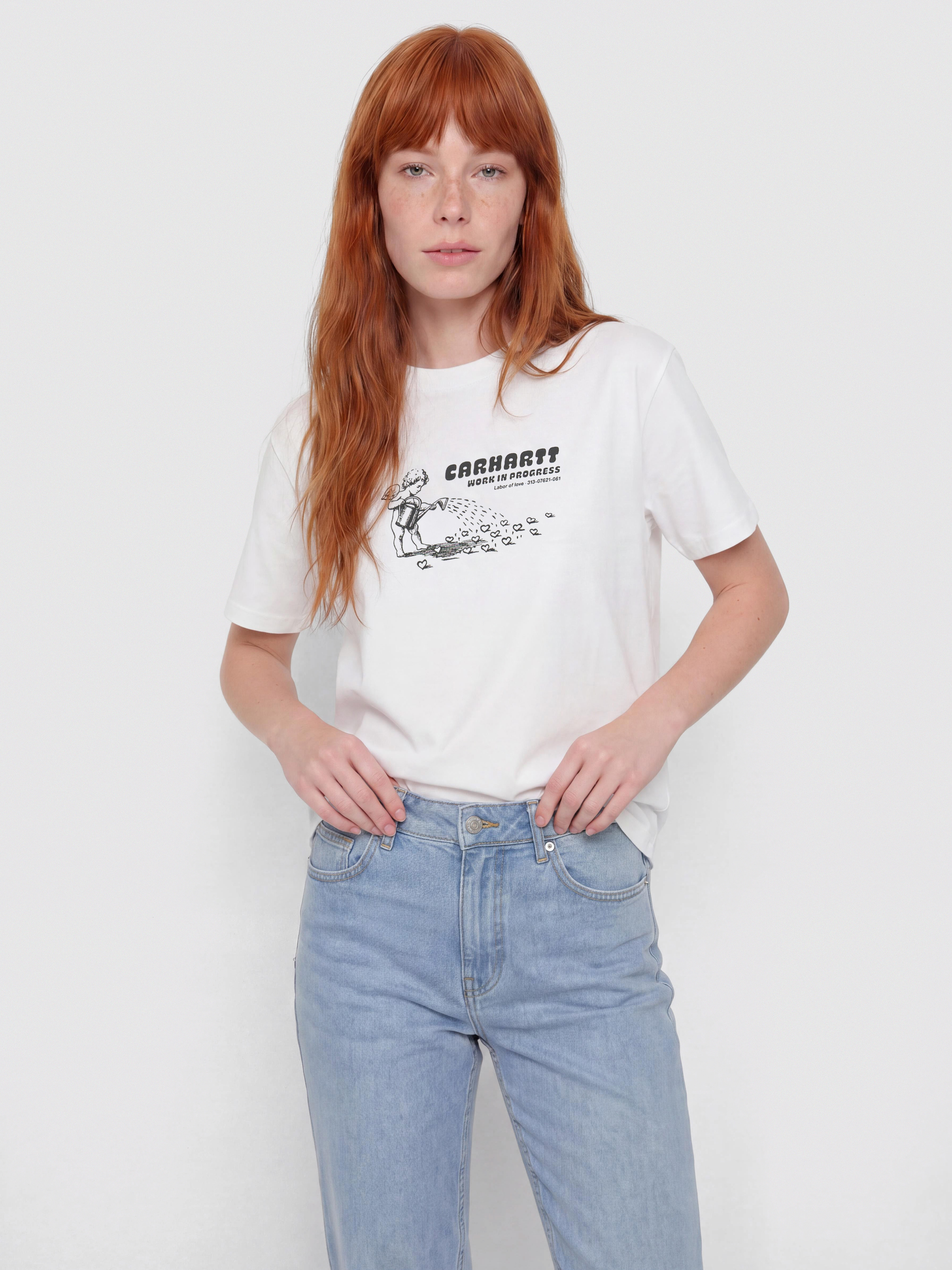 Tricou Carhartt WIP Bumper Sticker Wmn (white)