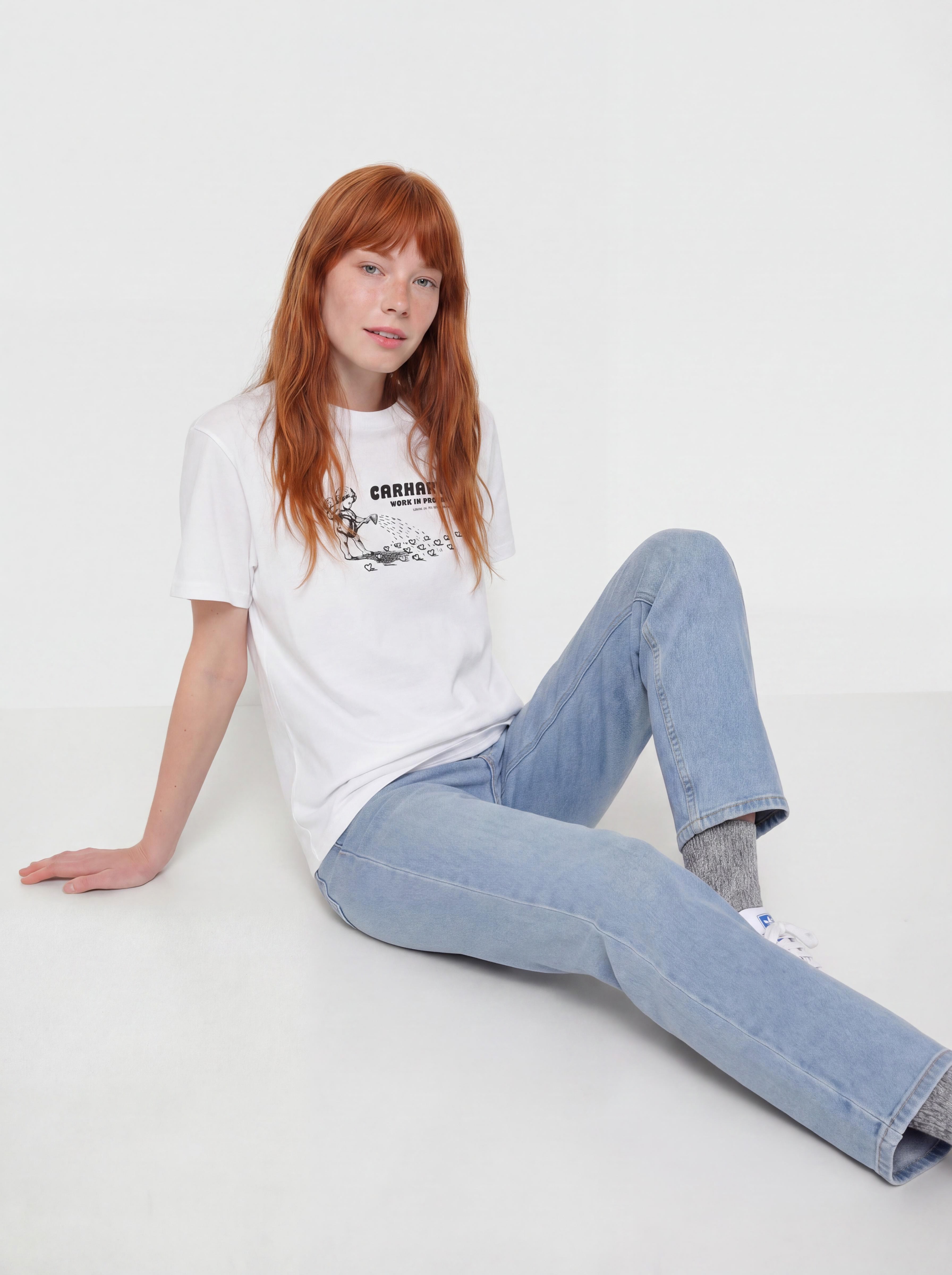 Tricou Carhartt WIP Bumper Sticker Wmn (white)