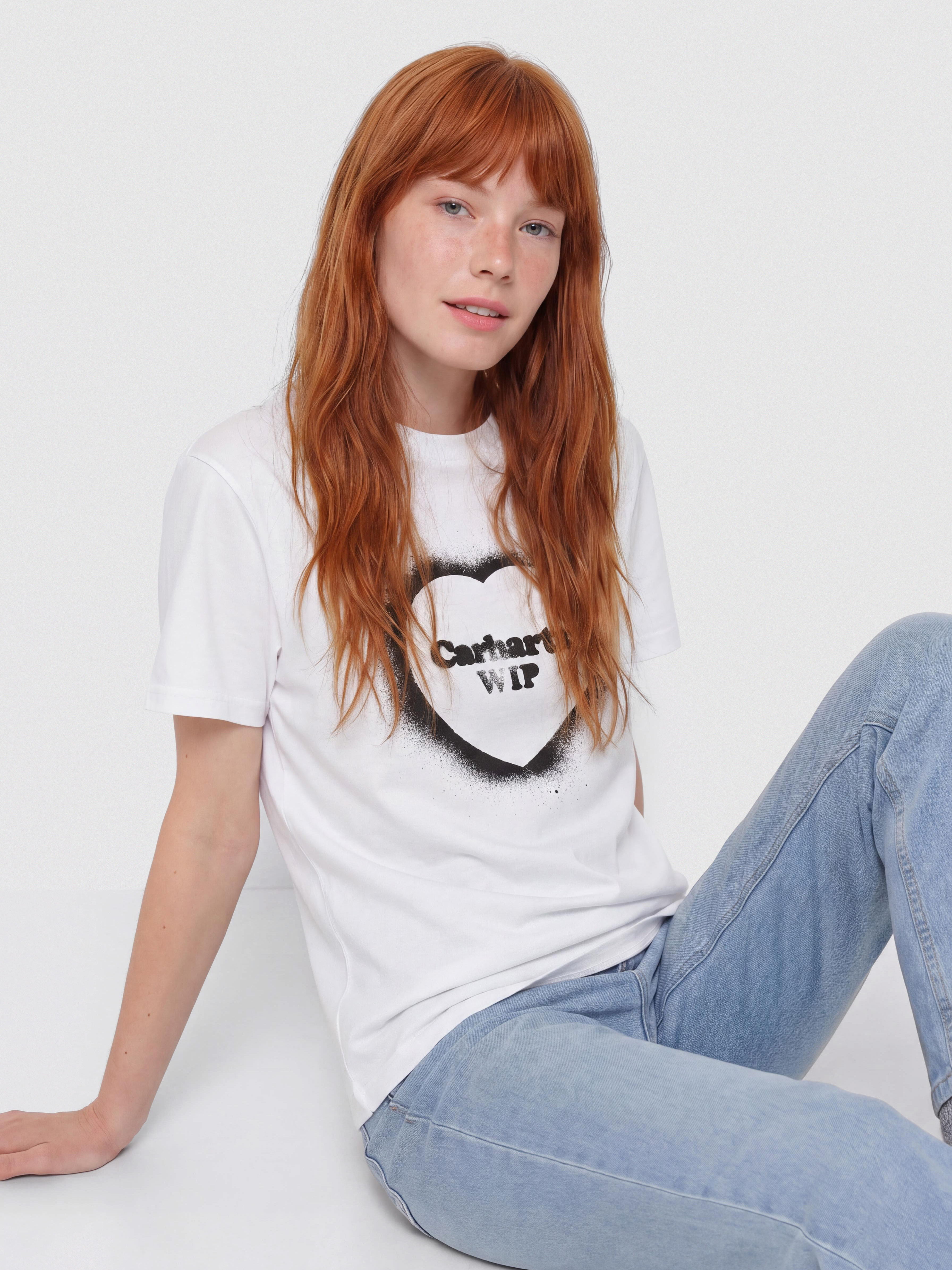 Tricou Carhartt WIP Spray Heart Wmn (white)