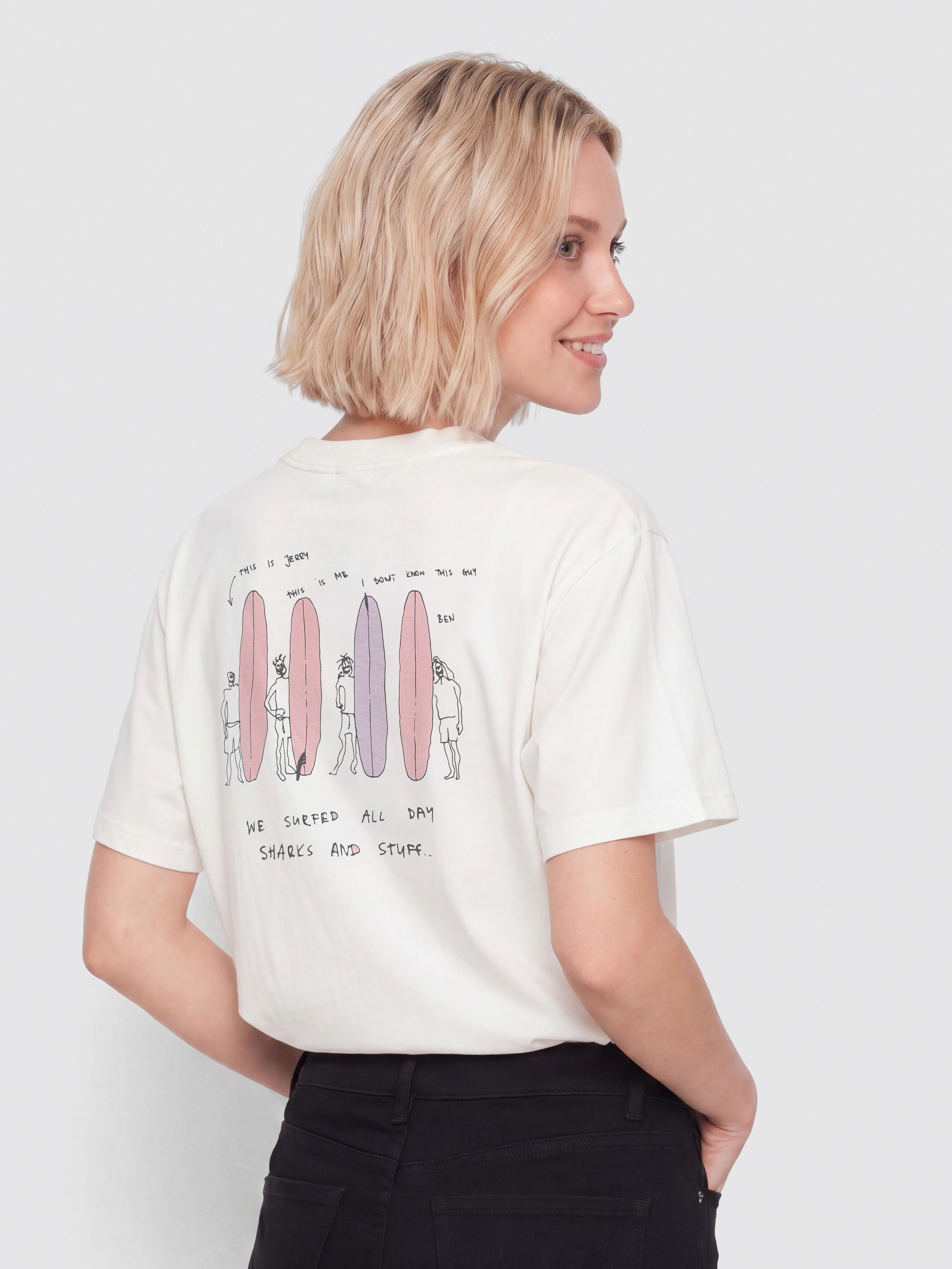 Tricou Surf Inc Friends (vintage white)