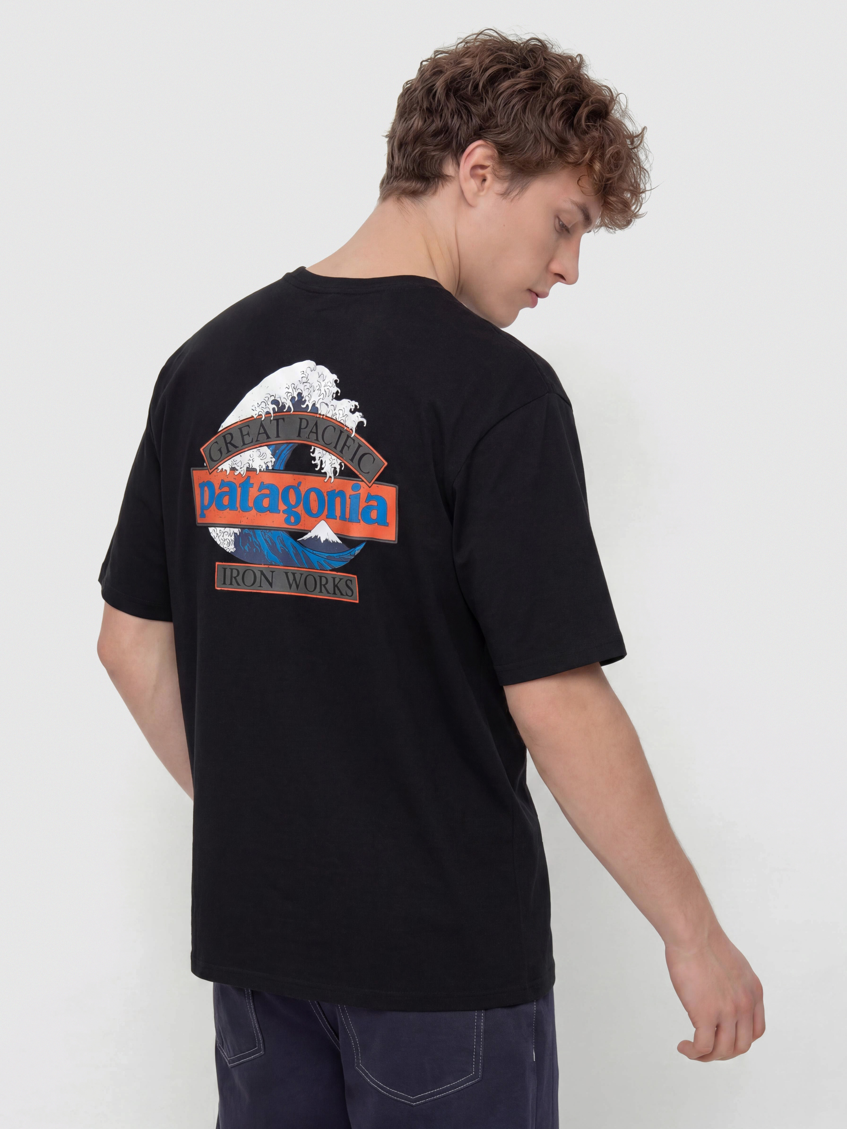Tricou Patagonia Great Waves (black)