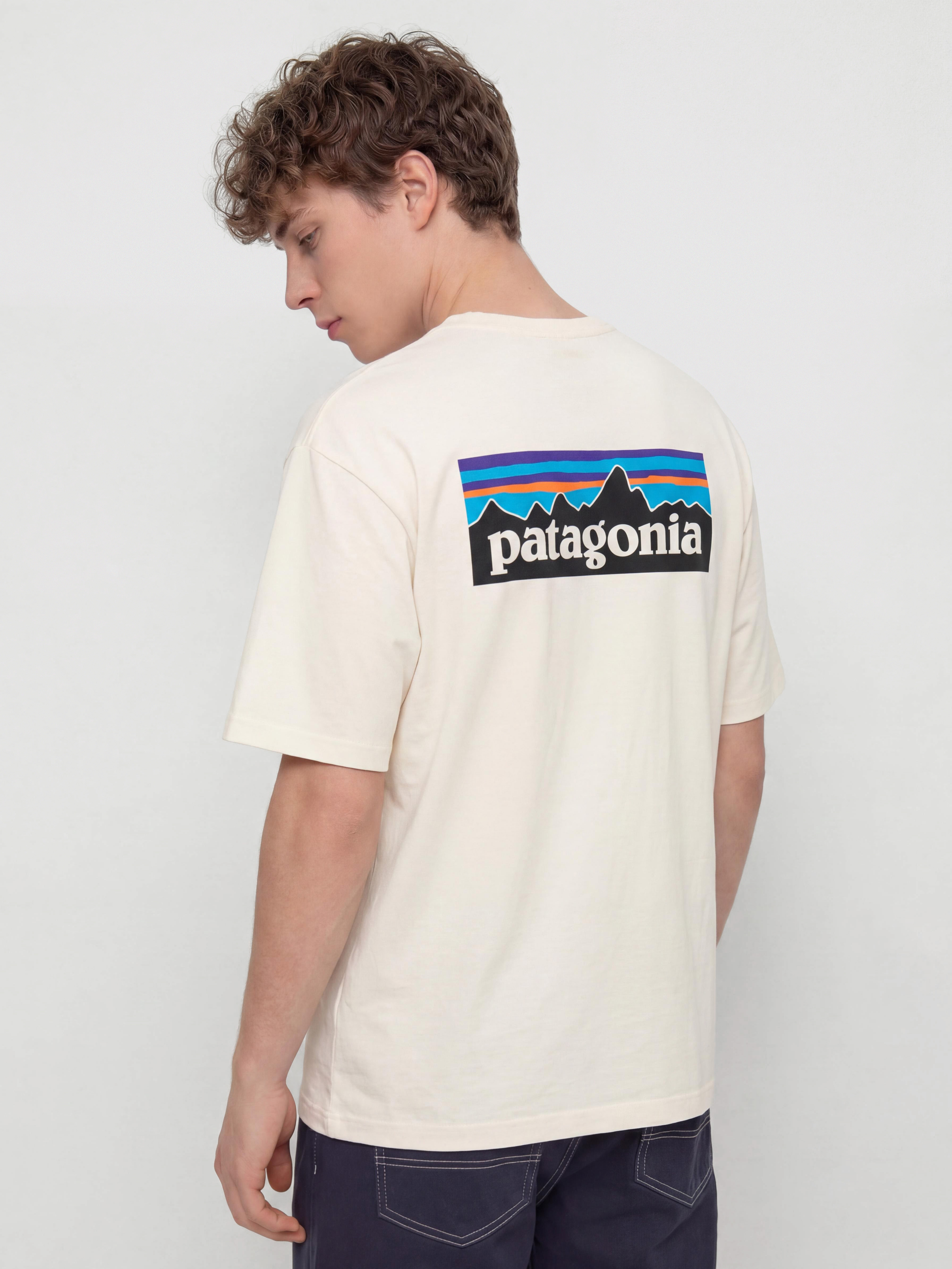 Tricou Patagonia P 6 Logo (undyed natural)