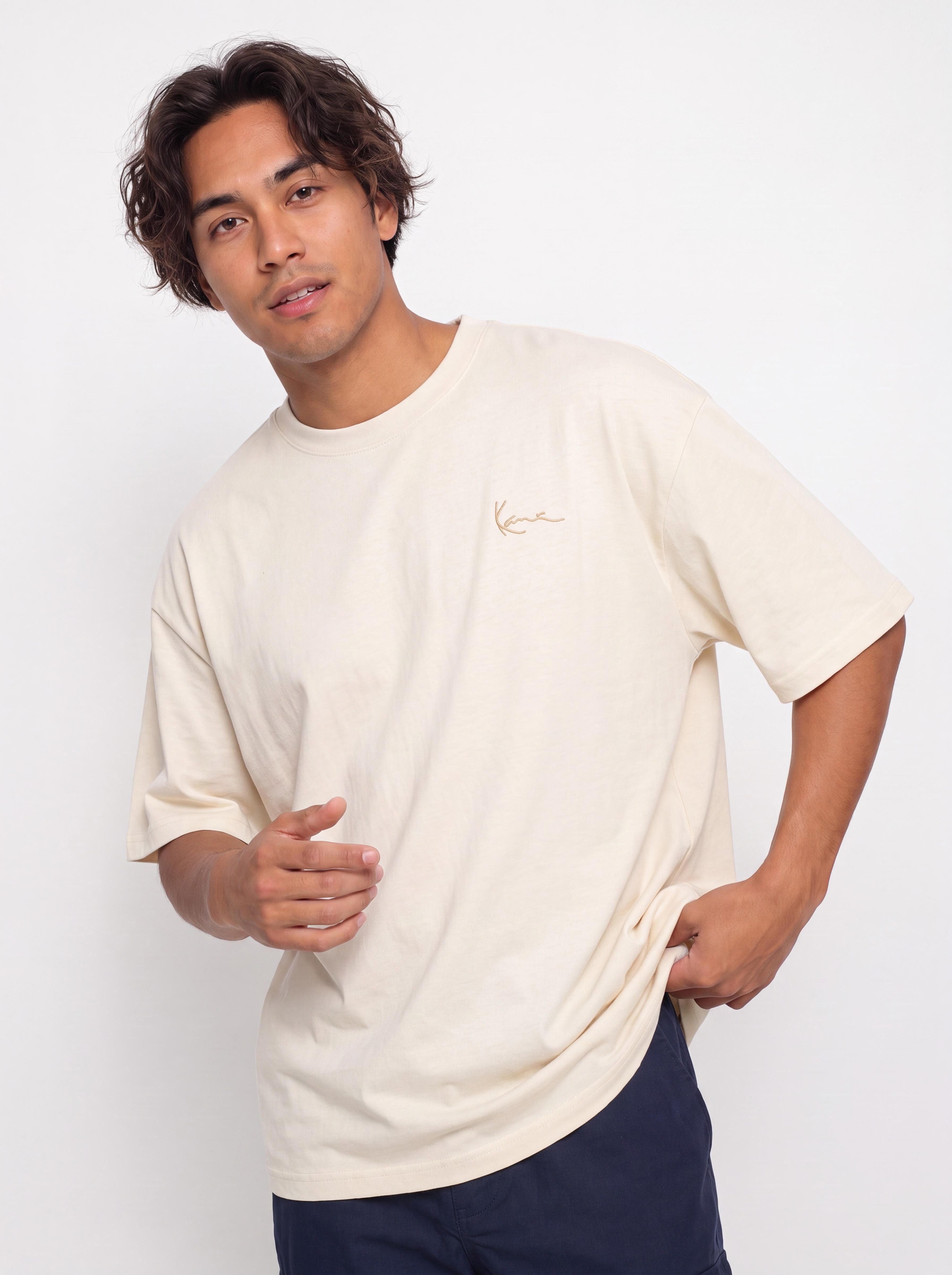 Tricou Karl Kani Signature Washed Oversized (white)