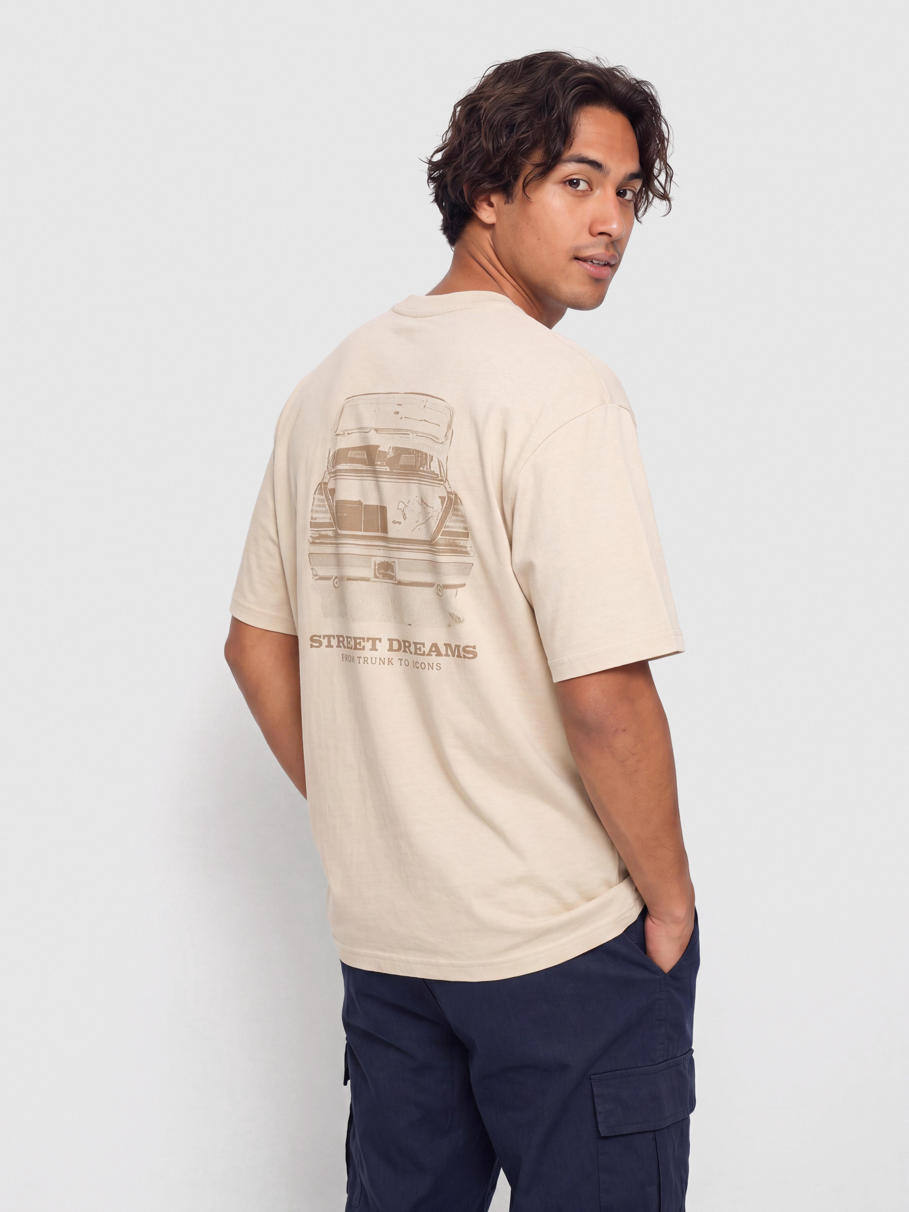 Tricou Karl Kani Slogan Boxy (beige)