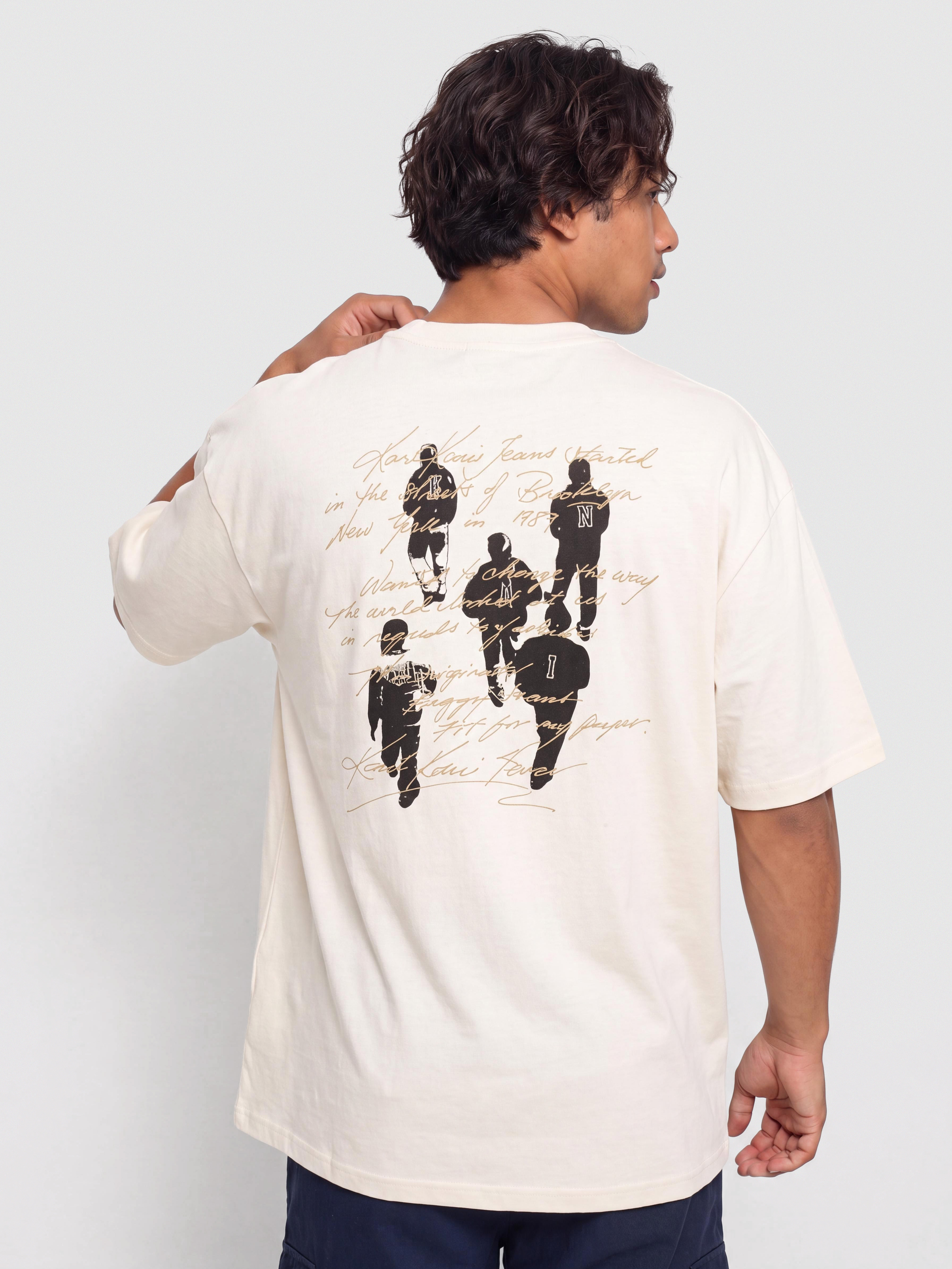 Tricou Karl Kani Signature Washed Oversized (white)
