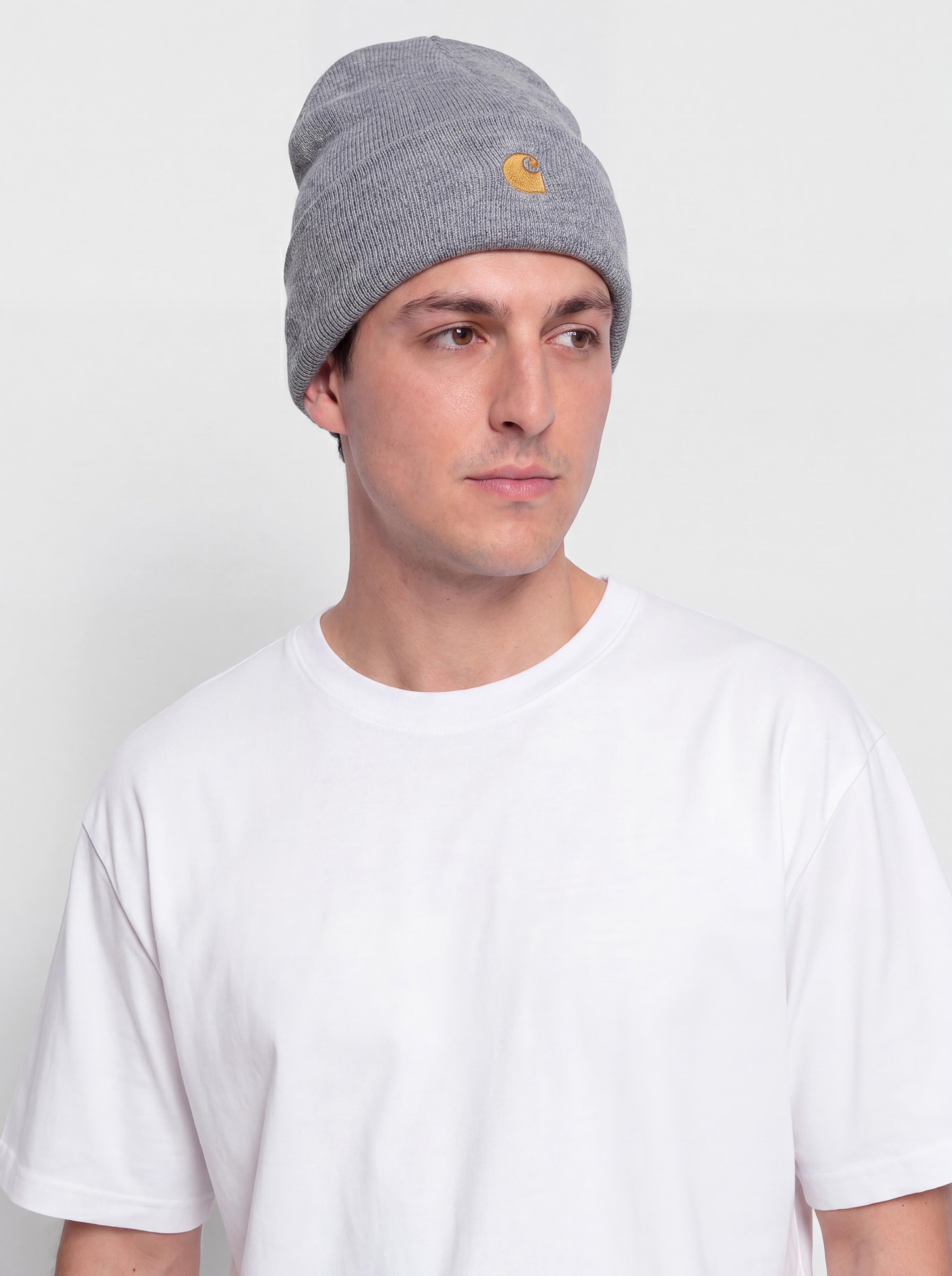 Căciulă Carhartt WIP Chase (grey heather/gold)