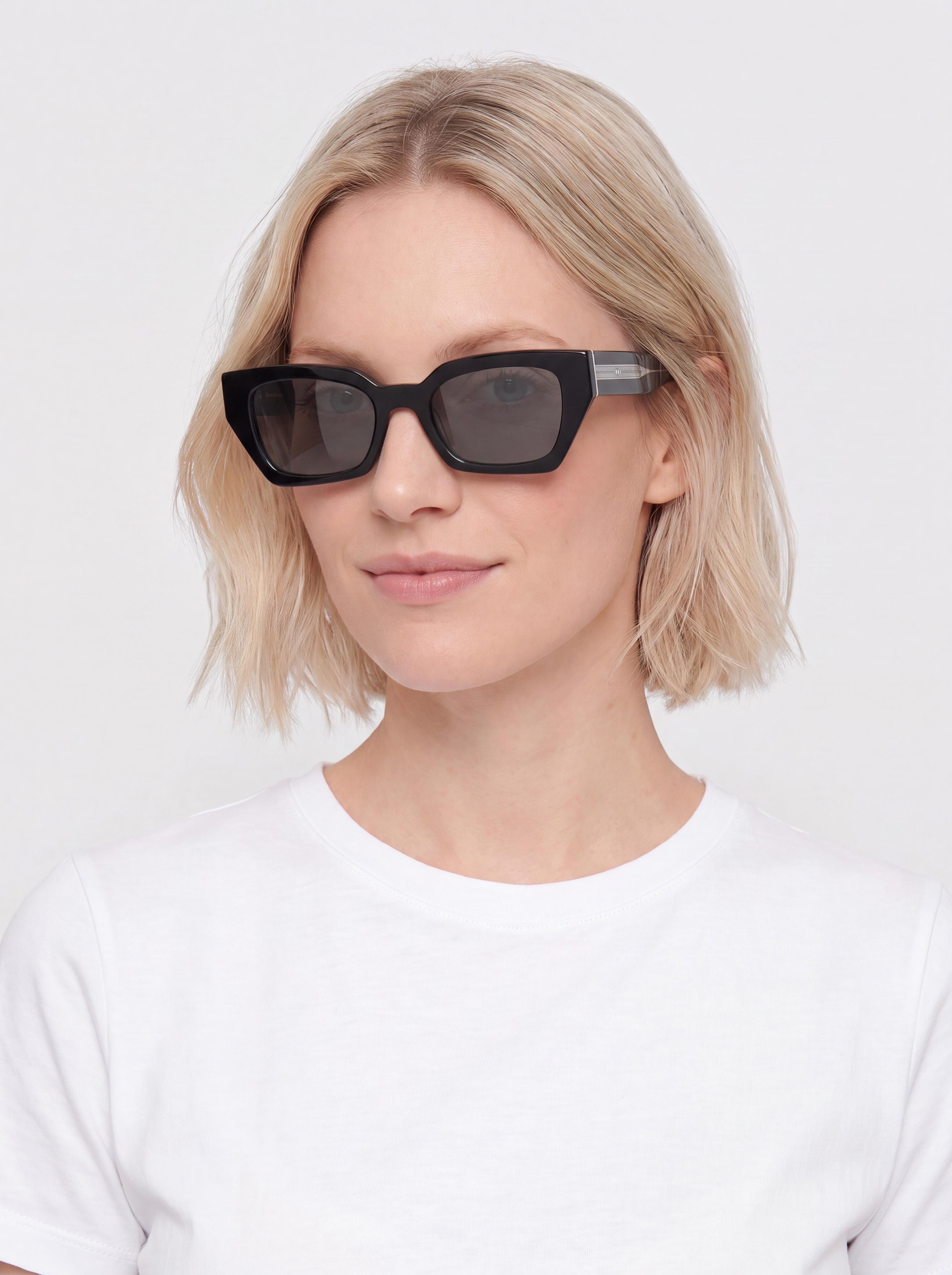 Ochelari de soare MessyWeekend Luna (black/transparent/grey)