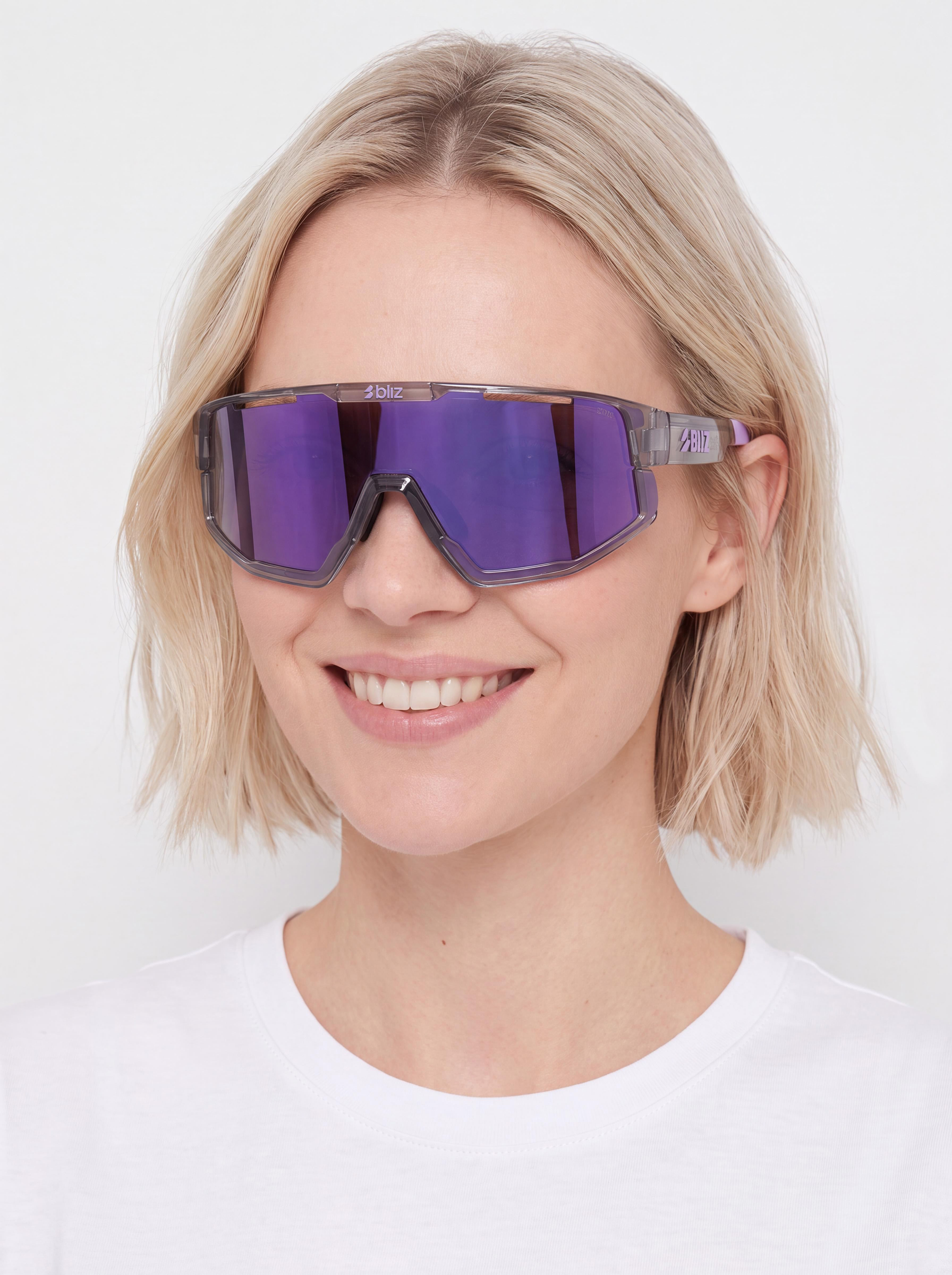 Ochelari de soare Bliz Fusion Small (crystal black/grey w putple multi)