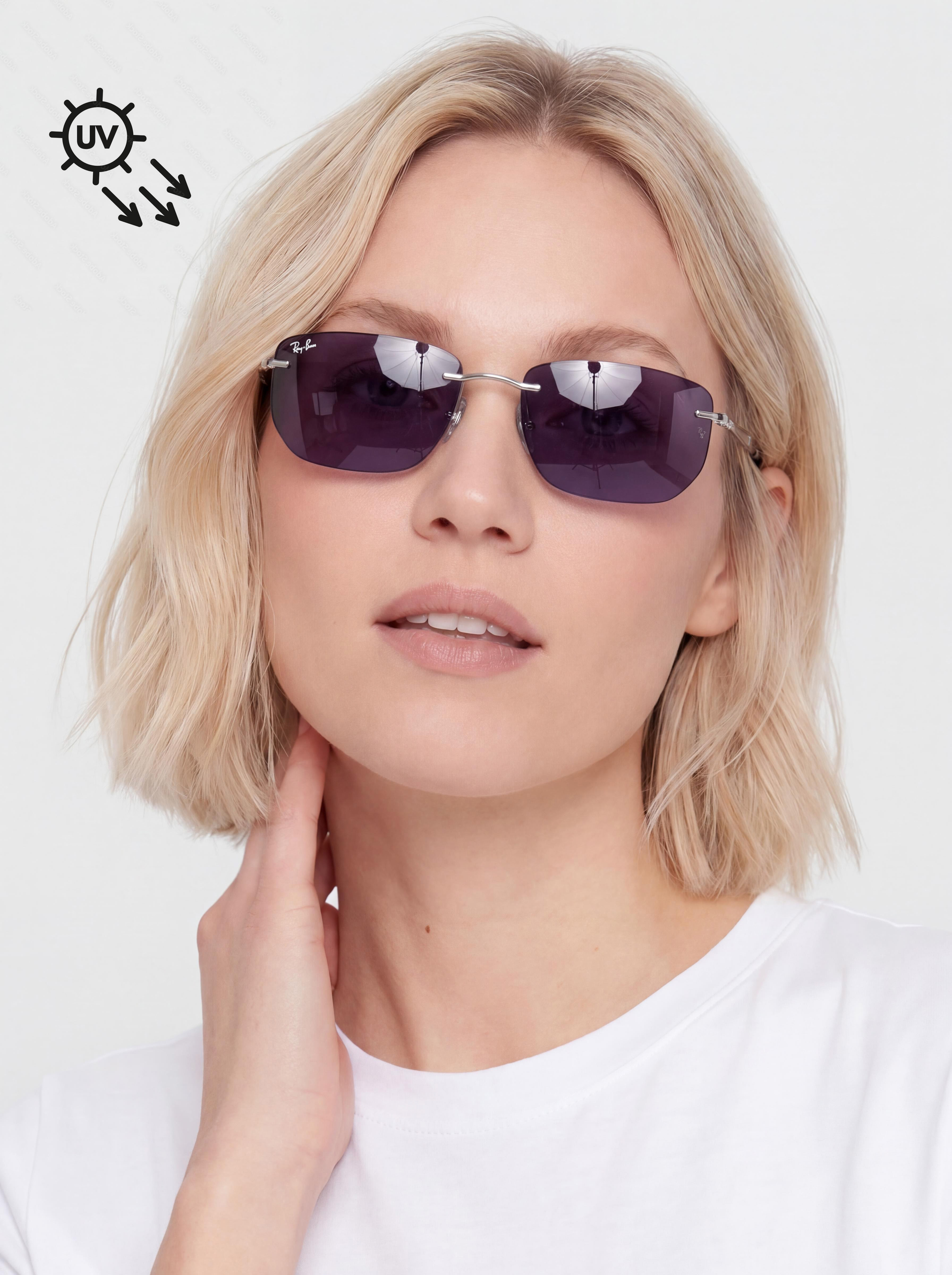 Ochelari de soare Ray-Ban Rb3768 Transitions Color Touch (polerowany srebrny/ametyst transitions)