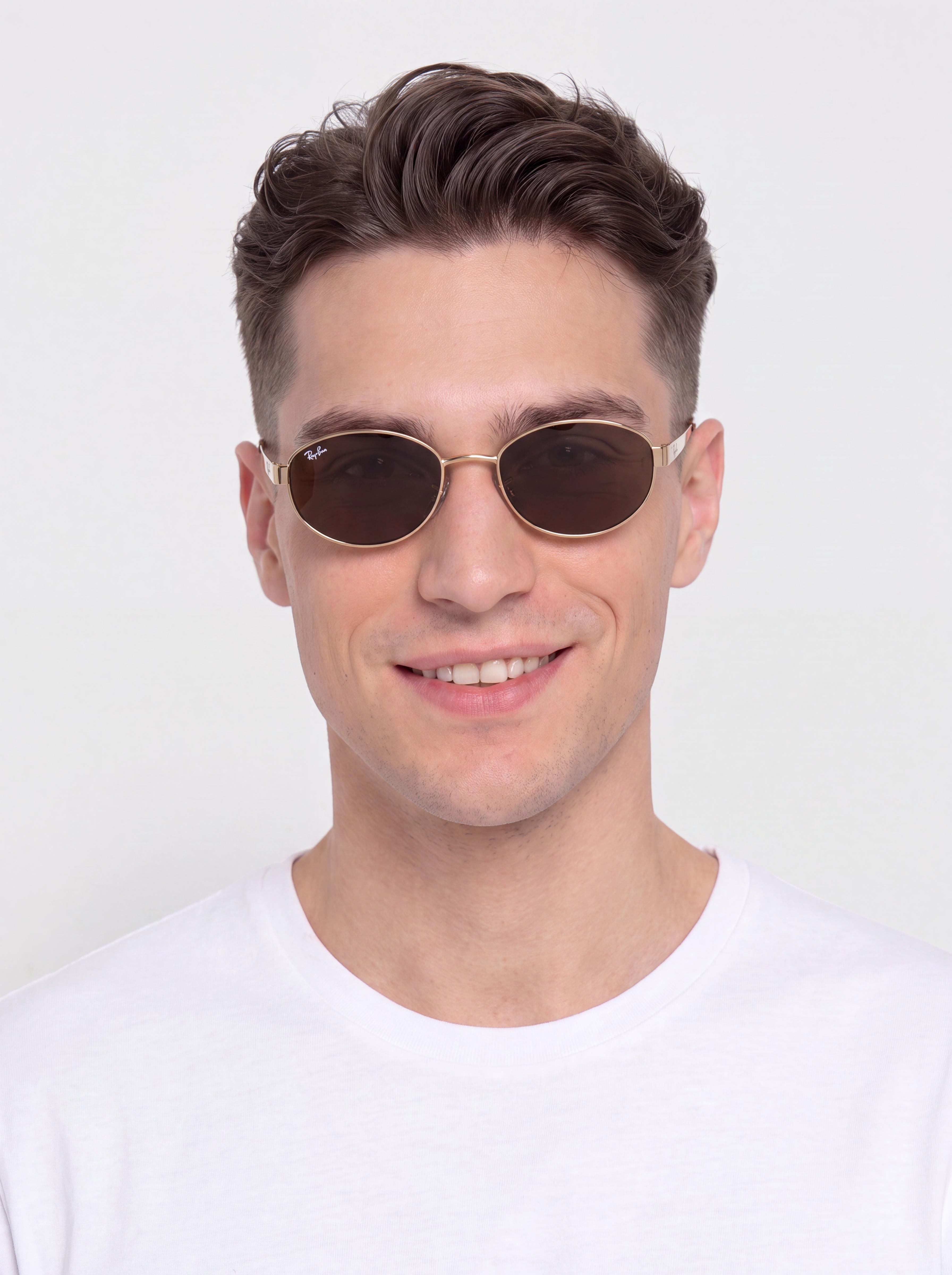Ochelari de soare Ray-Ban Rb3774D (polerowany złoto arista/ciemnobrązowy)