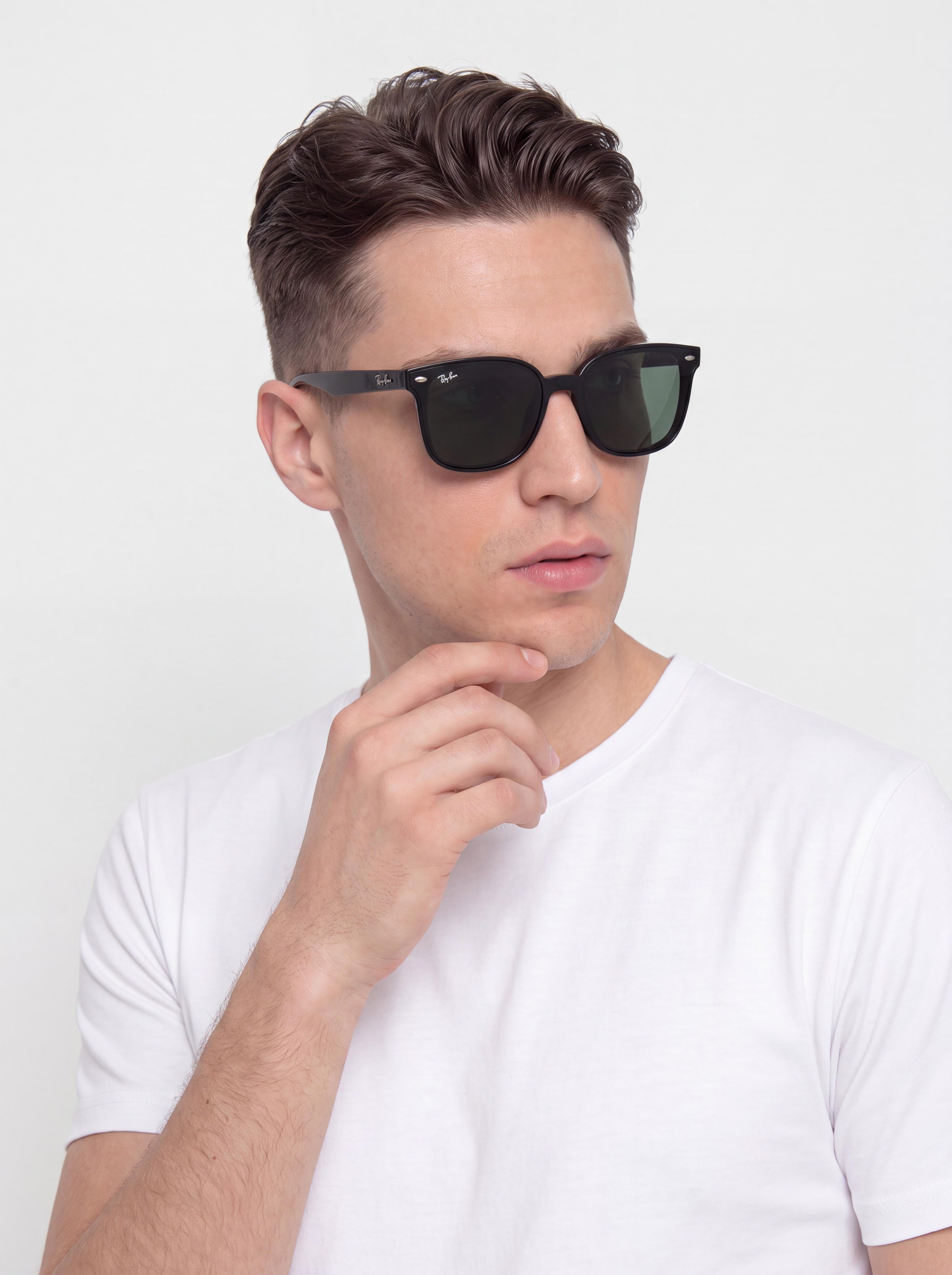 Ochelari de soare Ray-Ban Rb4461D (polerowany czarny/ciemnozielony)