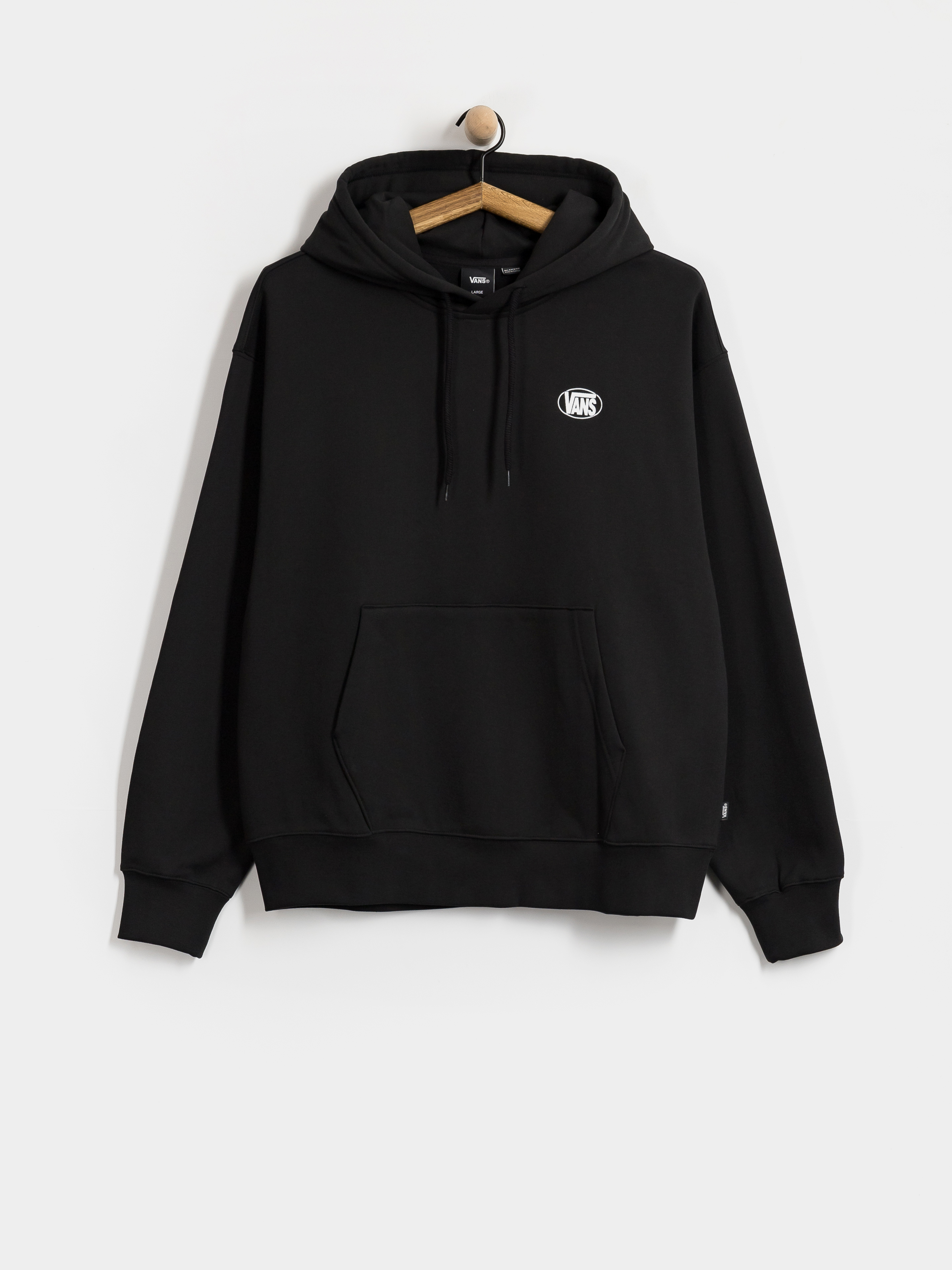Hanorac cu glugă Vans Oval Logo HD (black)