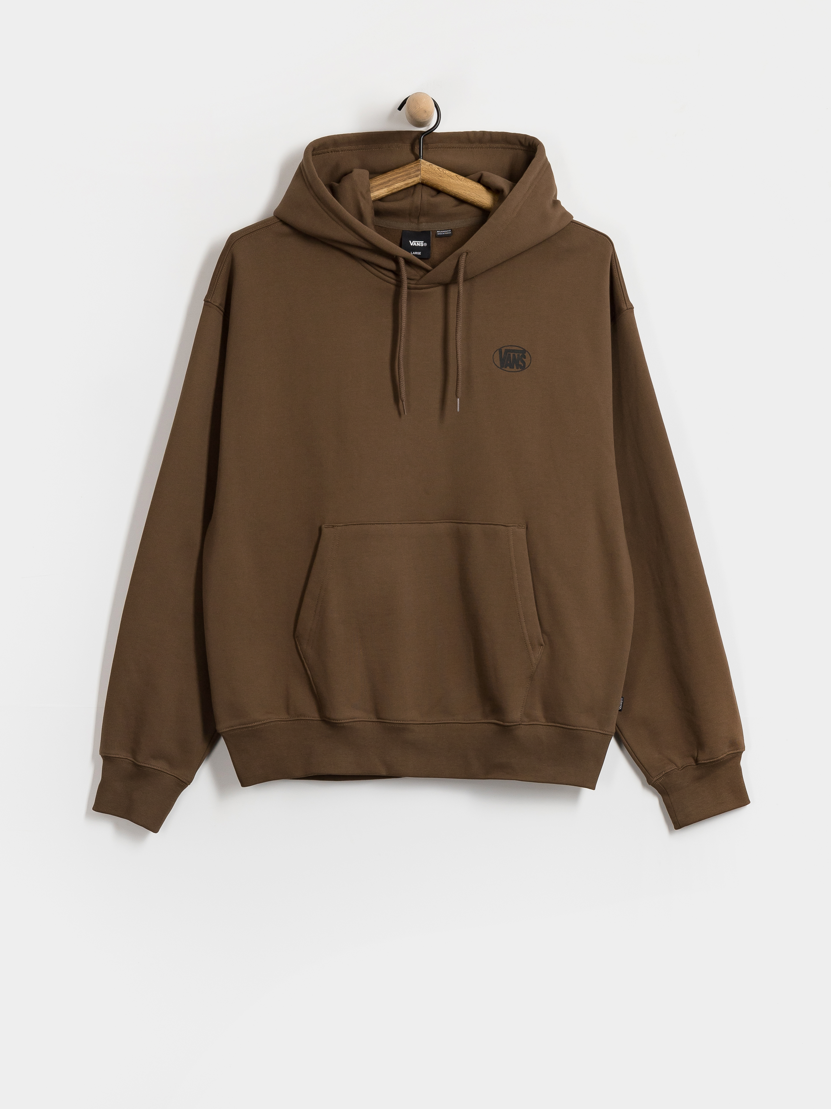 Hanorac cu glugă Vans Oval Logo HD (vintage cocoa)