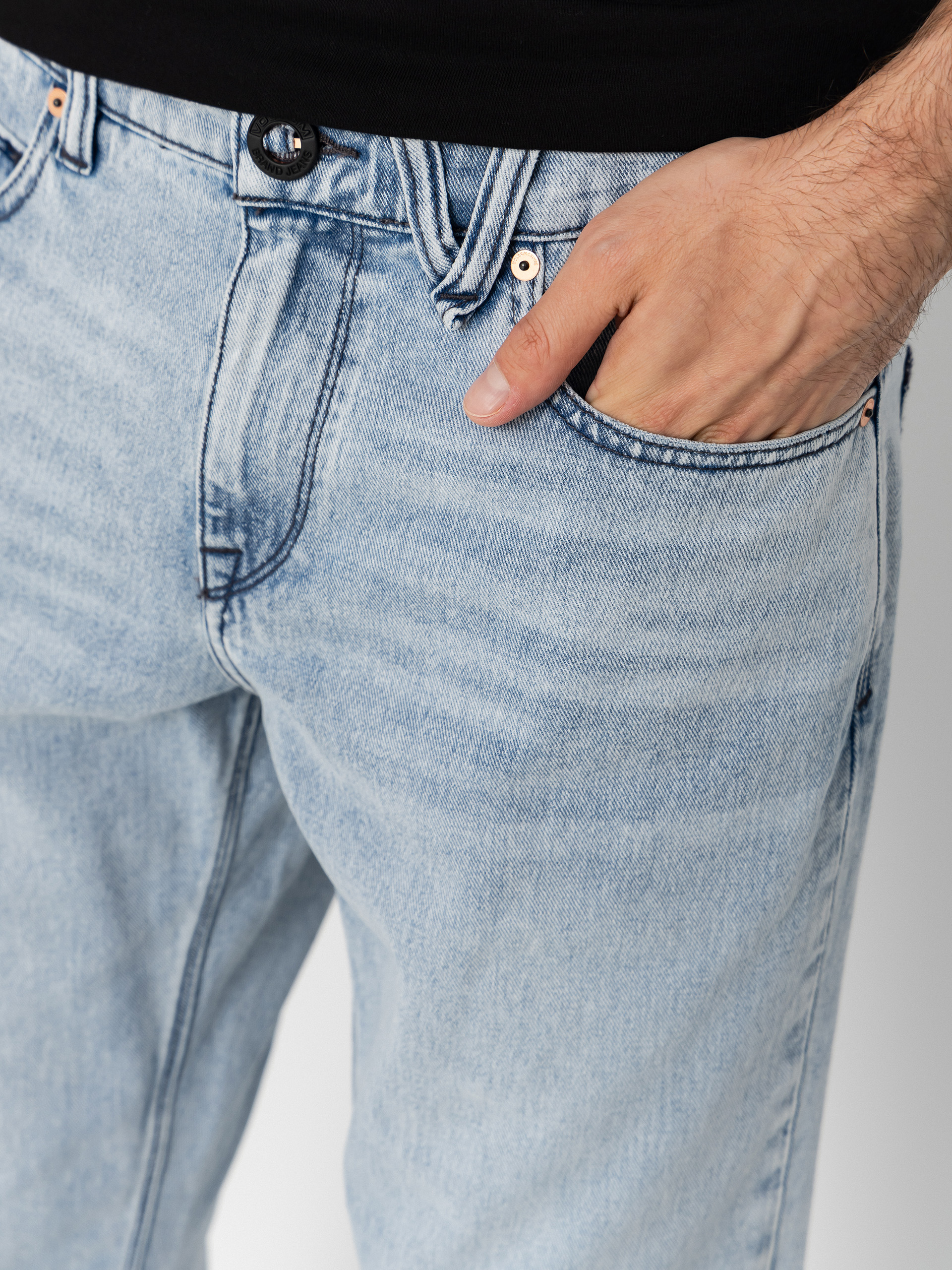 Pantaloni Volcom Solver (worn light blue)