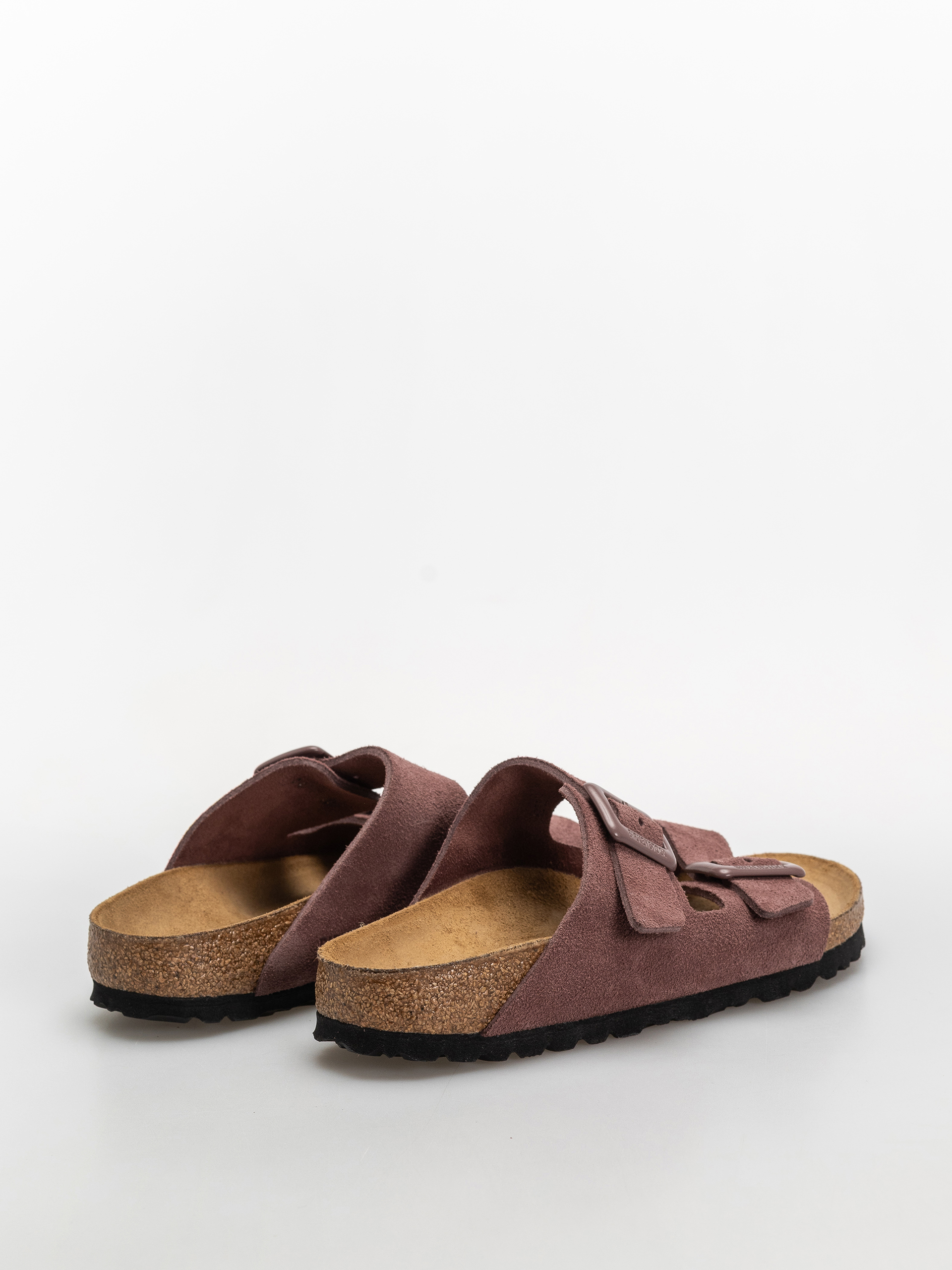 Șlapi Birkenstock Arizona Suede Leather Cushion Buckle Narrow Wmn (pepper)