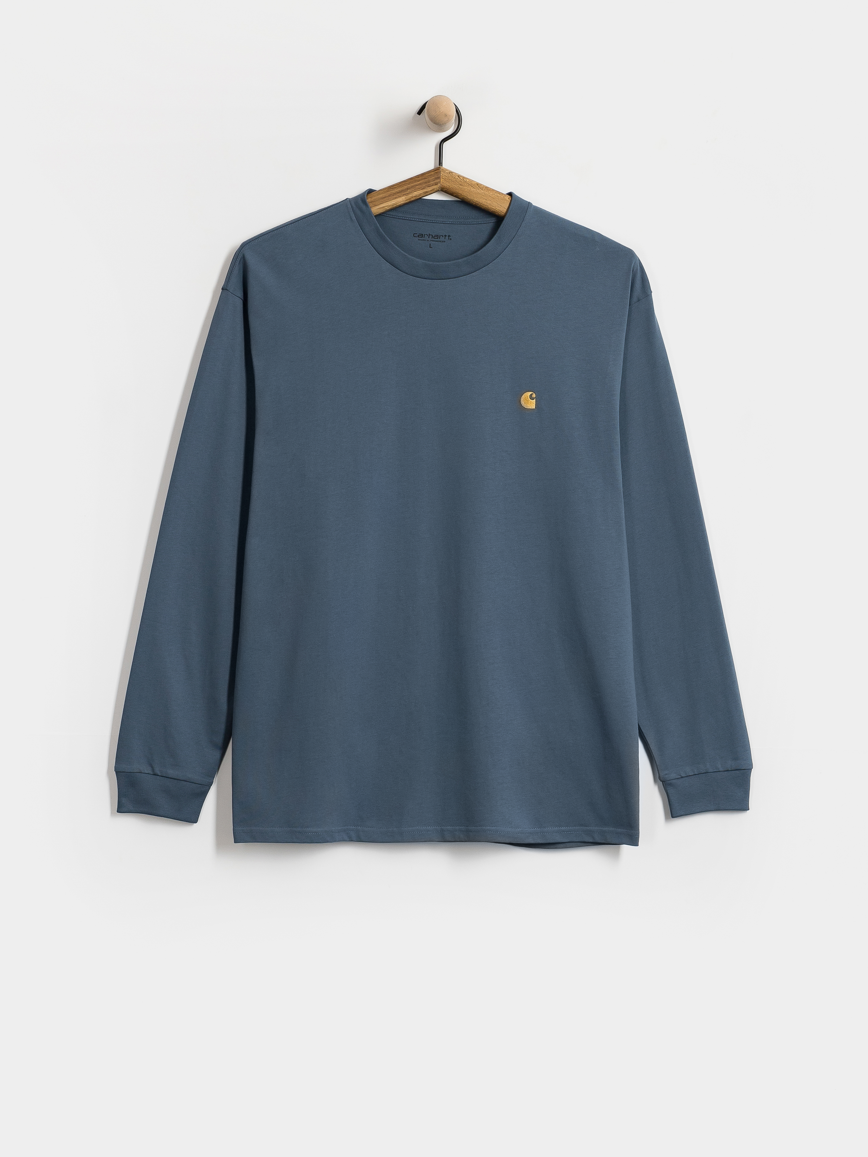 Longsleeve Carhartt WIP Chase (icesheet/gold)