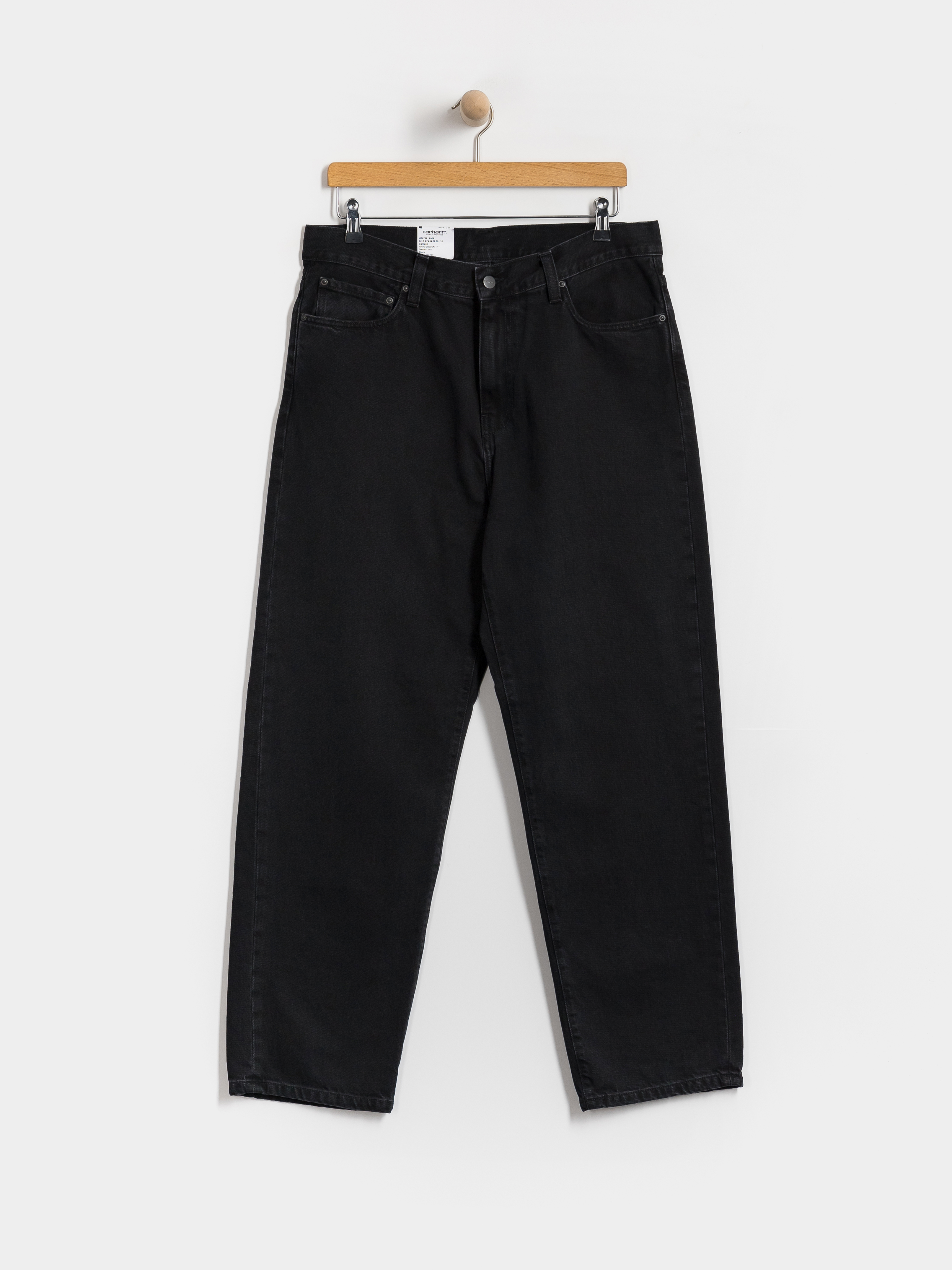 Pantaloni Carhartt WIP Aaron (black/stone washed)