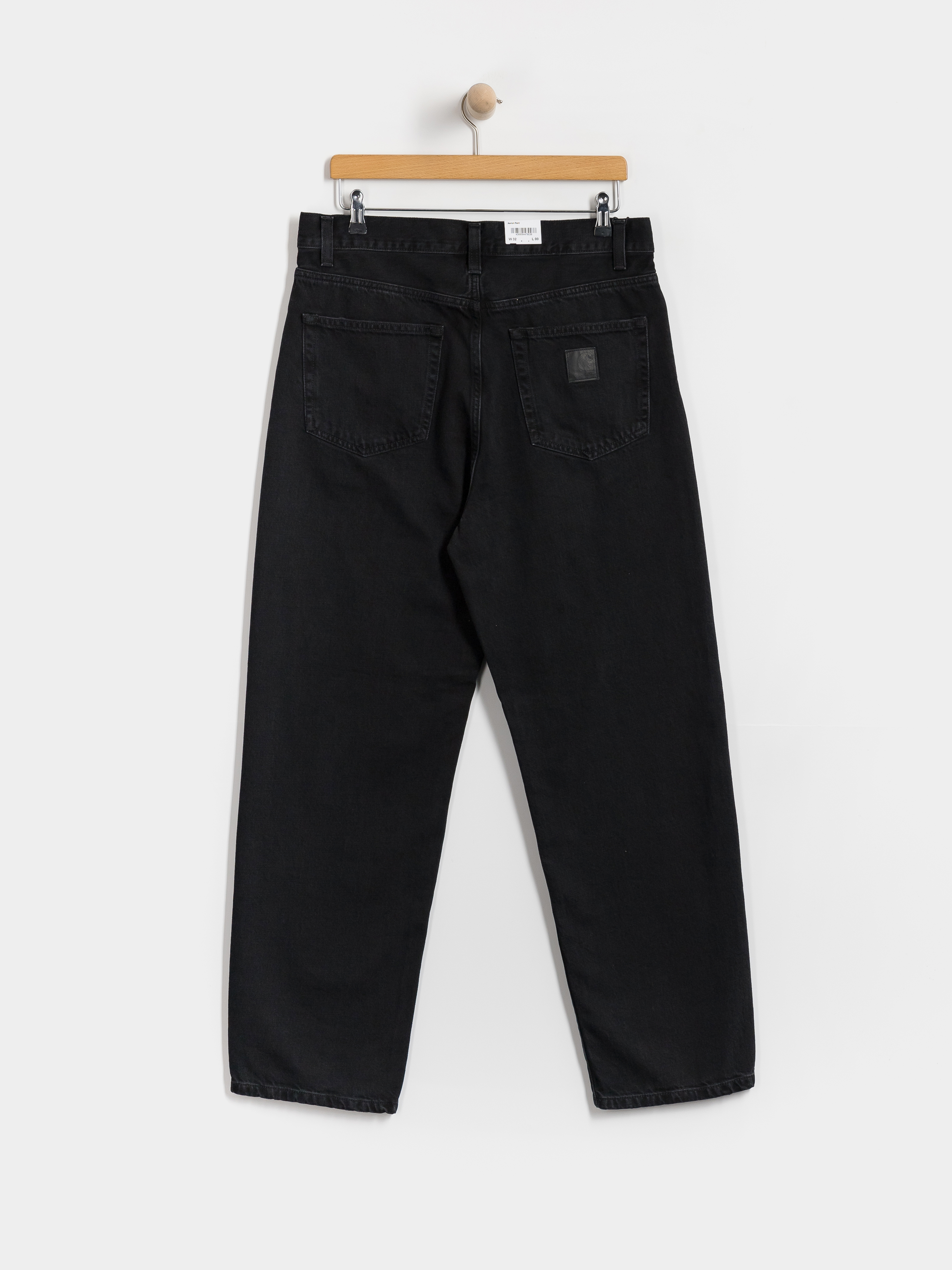 Pantaloni Carhartt WIP Aaron (black/stone washed)