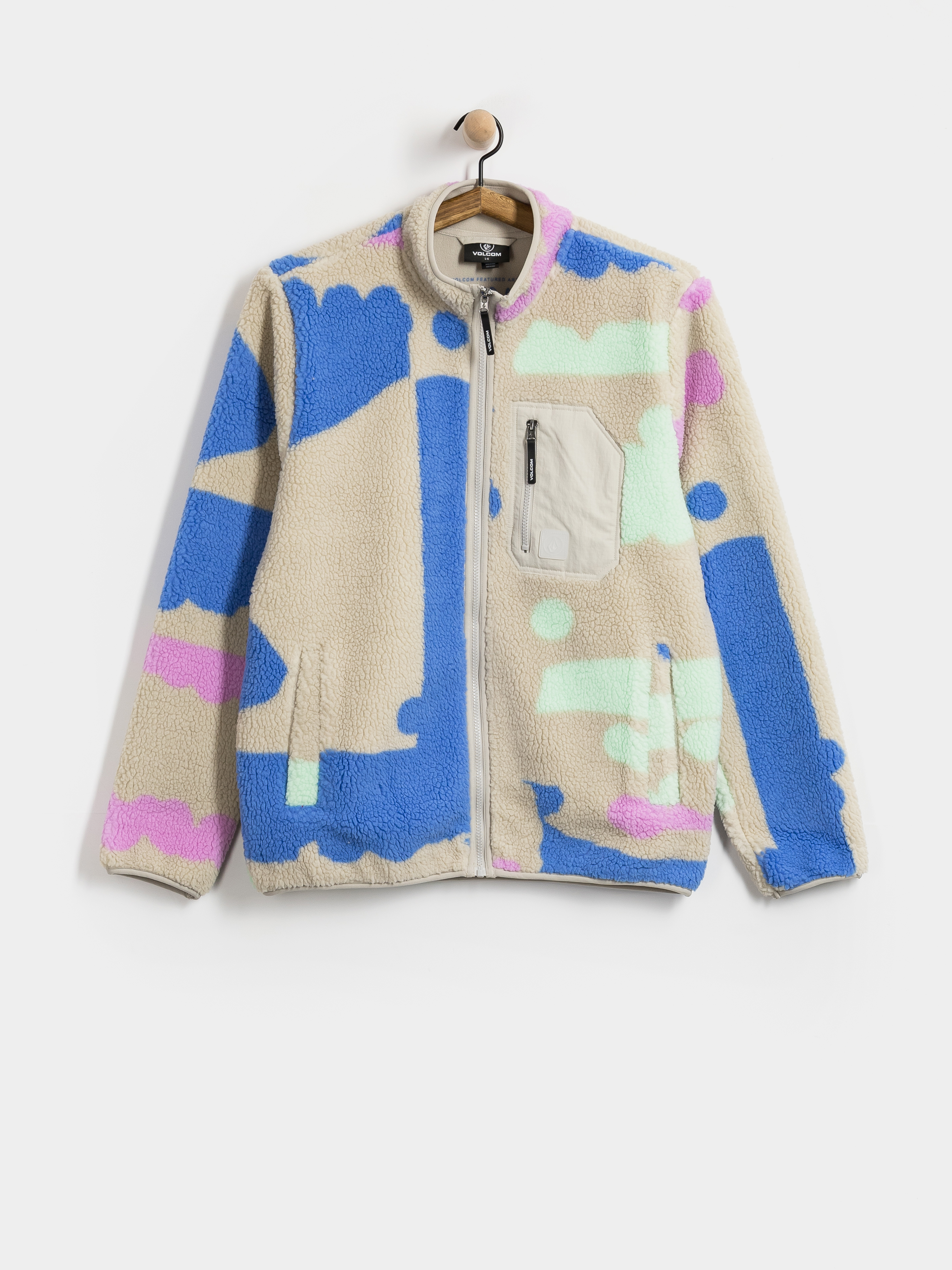 Hanorac cu glugă Volcom Fa Carrau Fuzzar ZHD (multi)