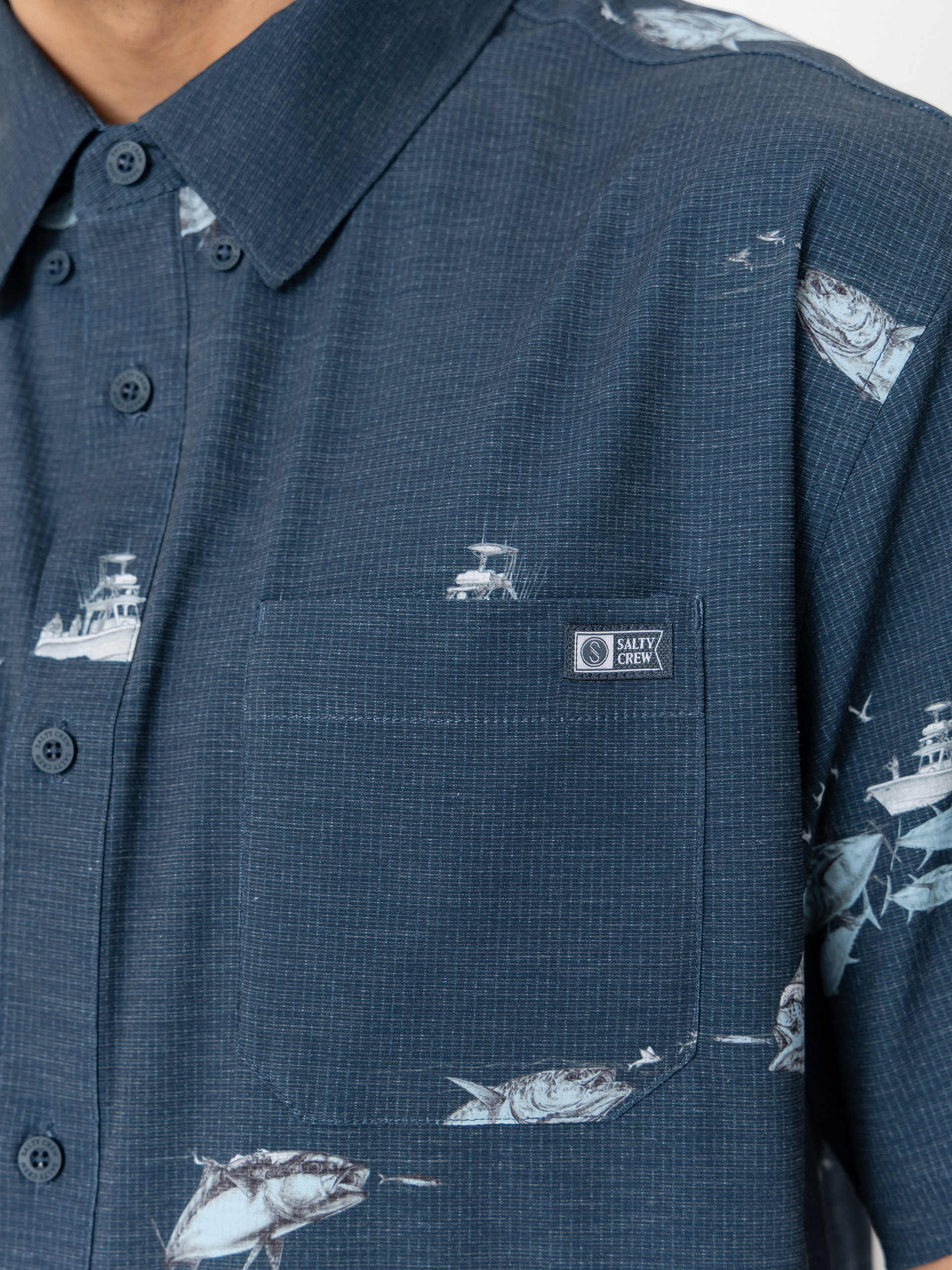 Cămașă Salty Crew Breezer Perf Button Up (midnight navy)