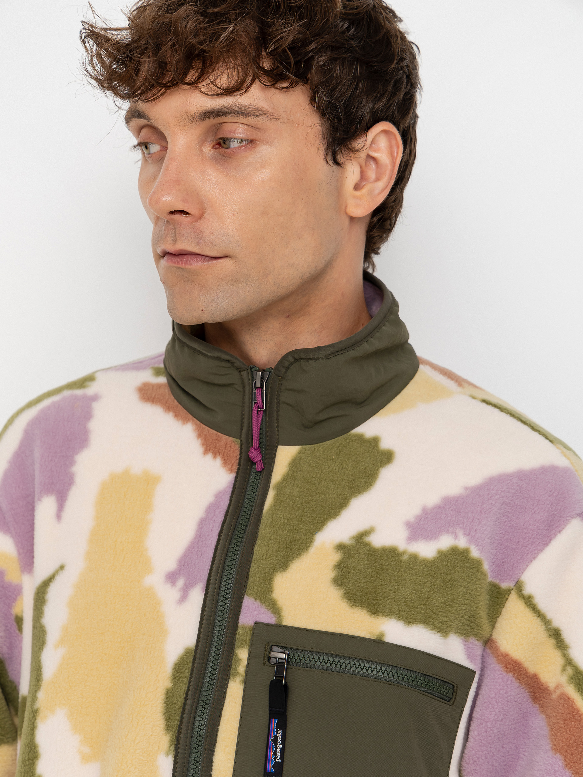 Pentru bărbați Hanorac din fleece Patagonia Synchilla (sunshine/natural)