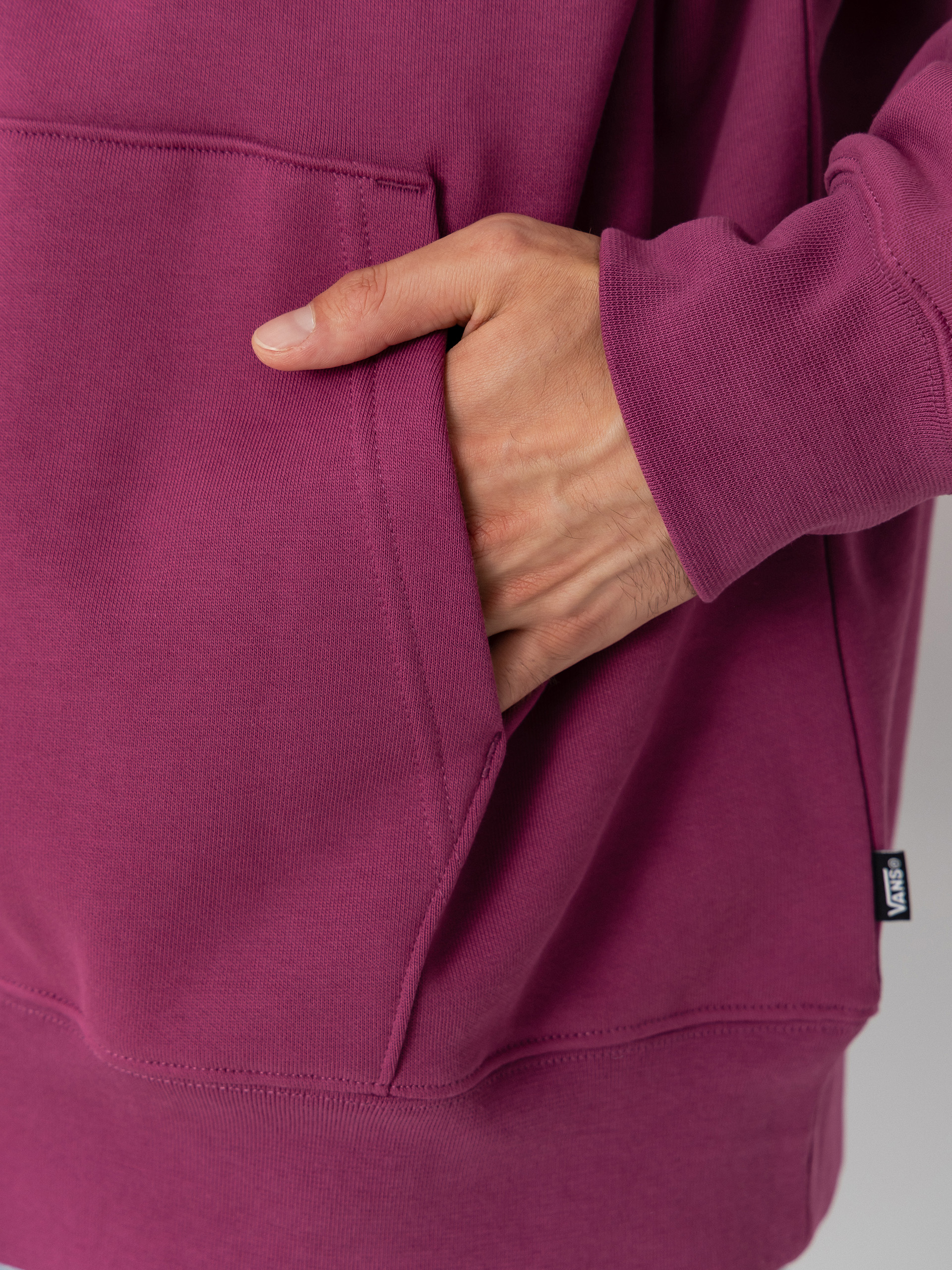 Hanorac cu glugă Vans Left Chest HD (mystic mulberry)