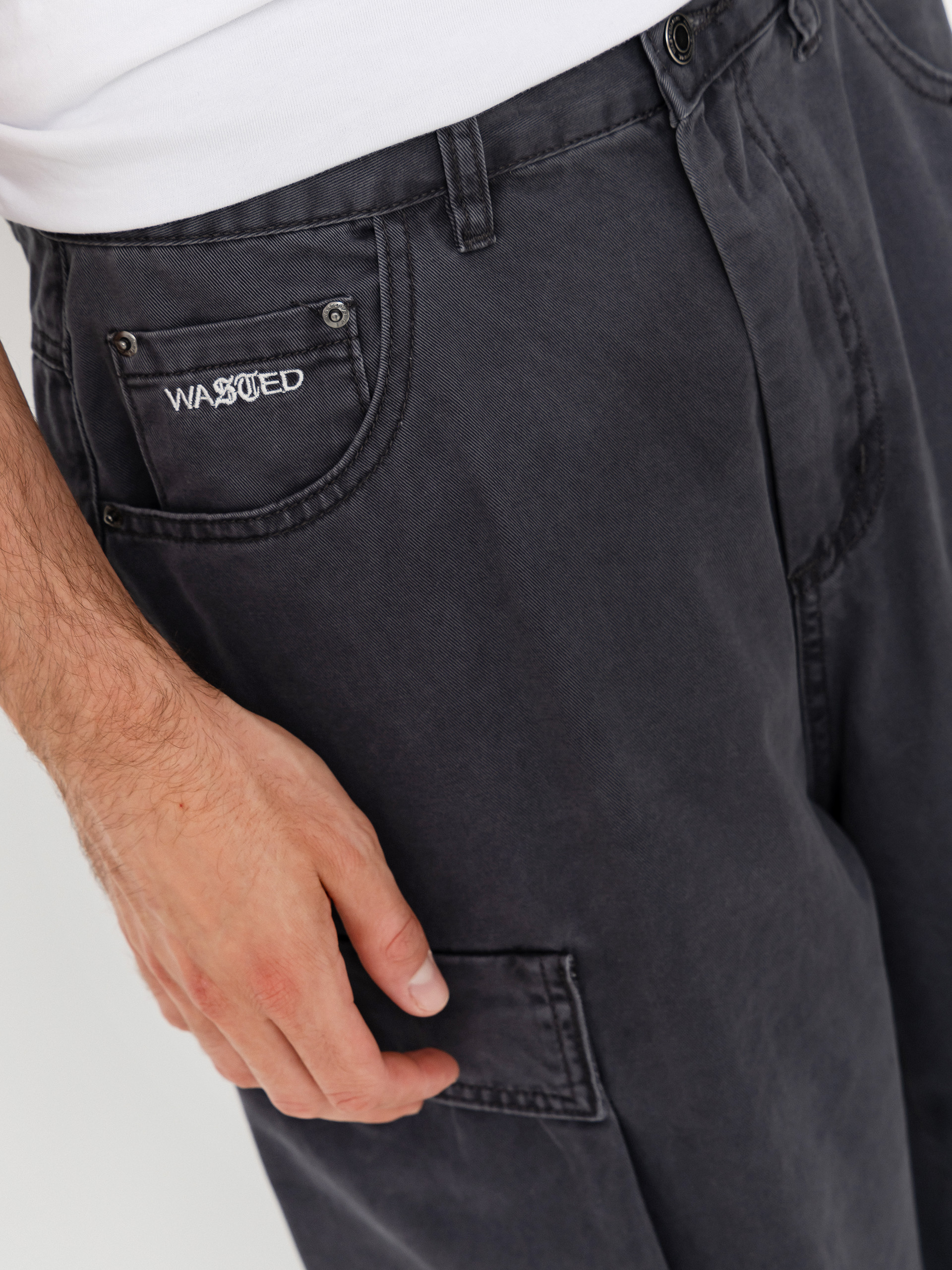 Pantaloni scurți Wasted Paris Grant (faded black)