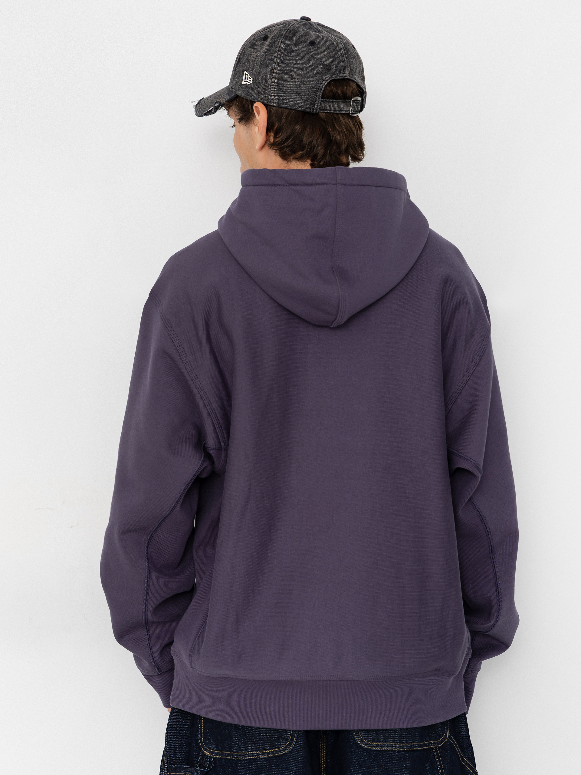 Hanorac cu glugă Carhartt WIP American Script HD (shady purple)