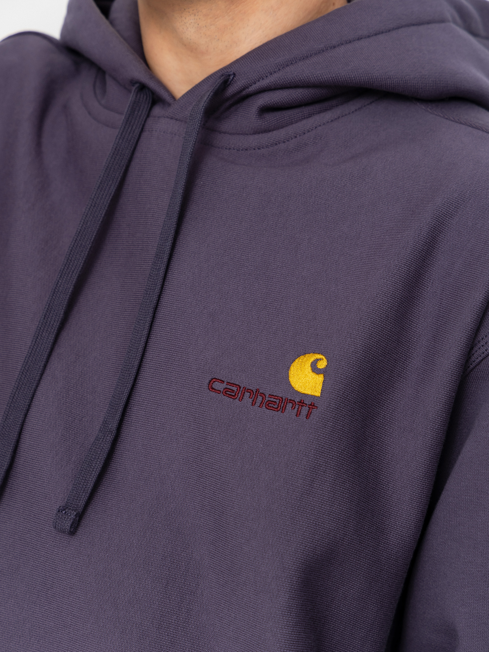 Hanorac cu glugă Carhartt WIP American Script HD (shady purple)