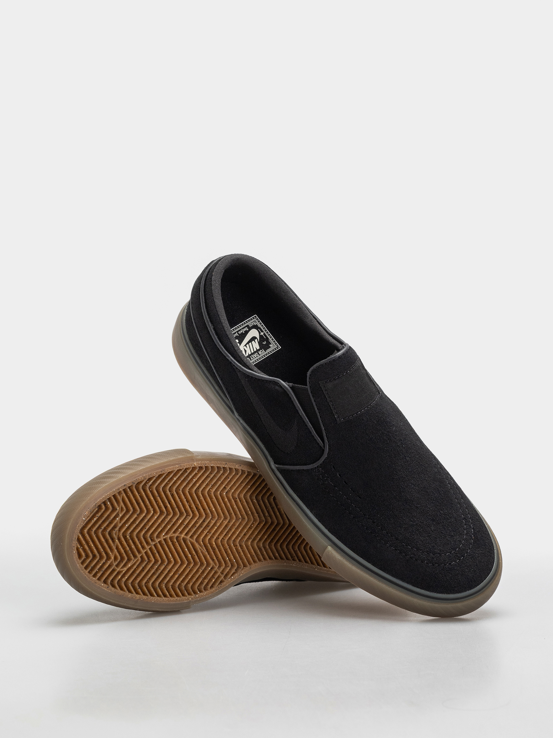 Pantofi Nike SB Janoski+ Slip (black/black black gum light brown)