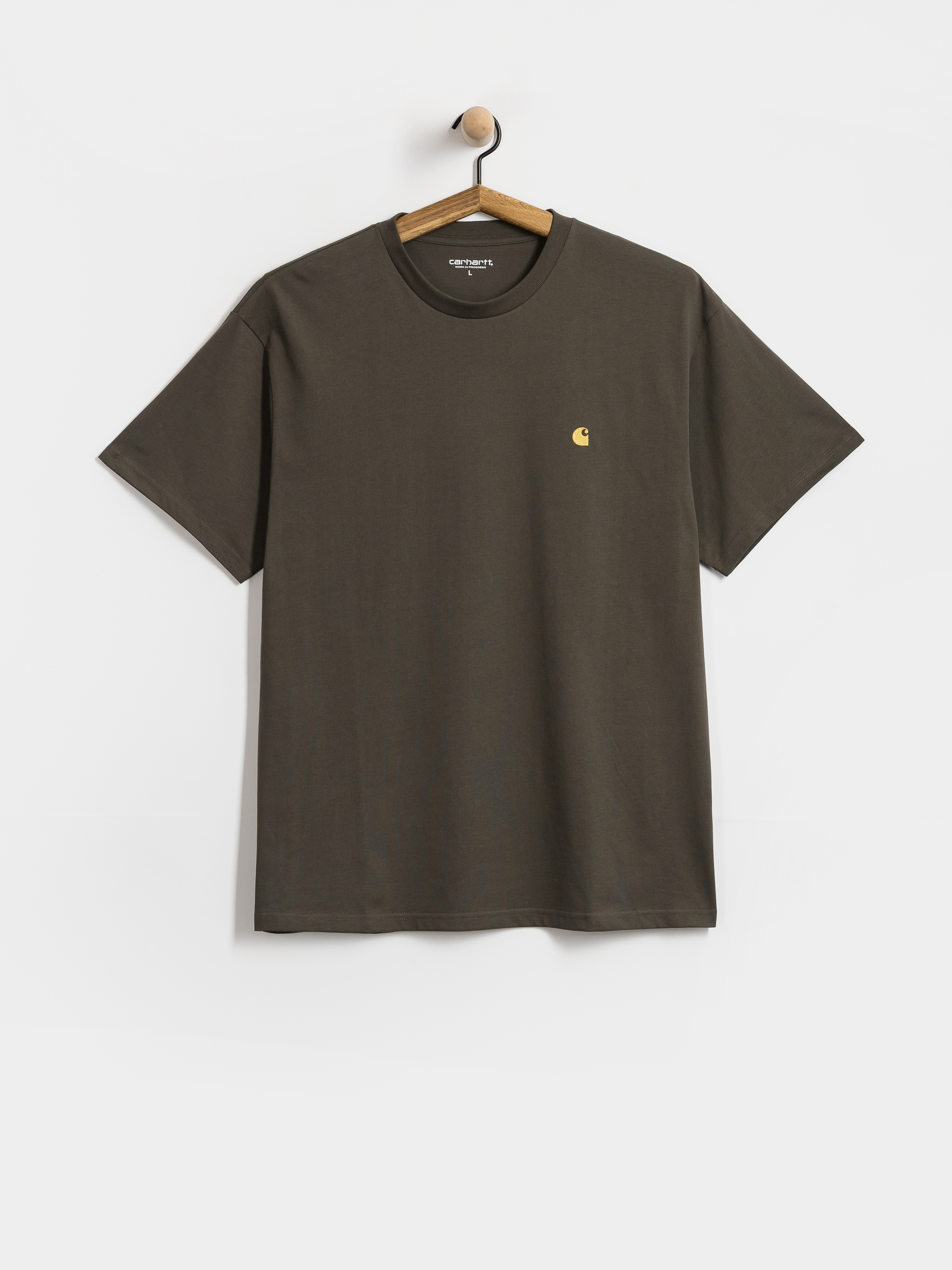 Tricou Carhartt WIP Chase (shungite/gold)