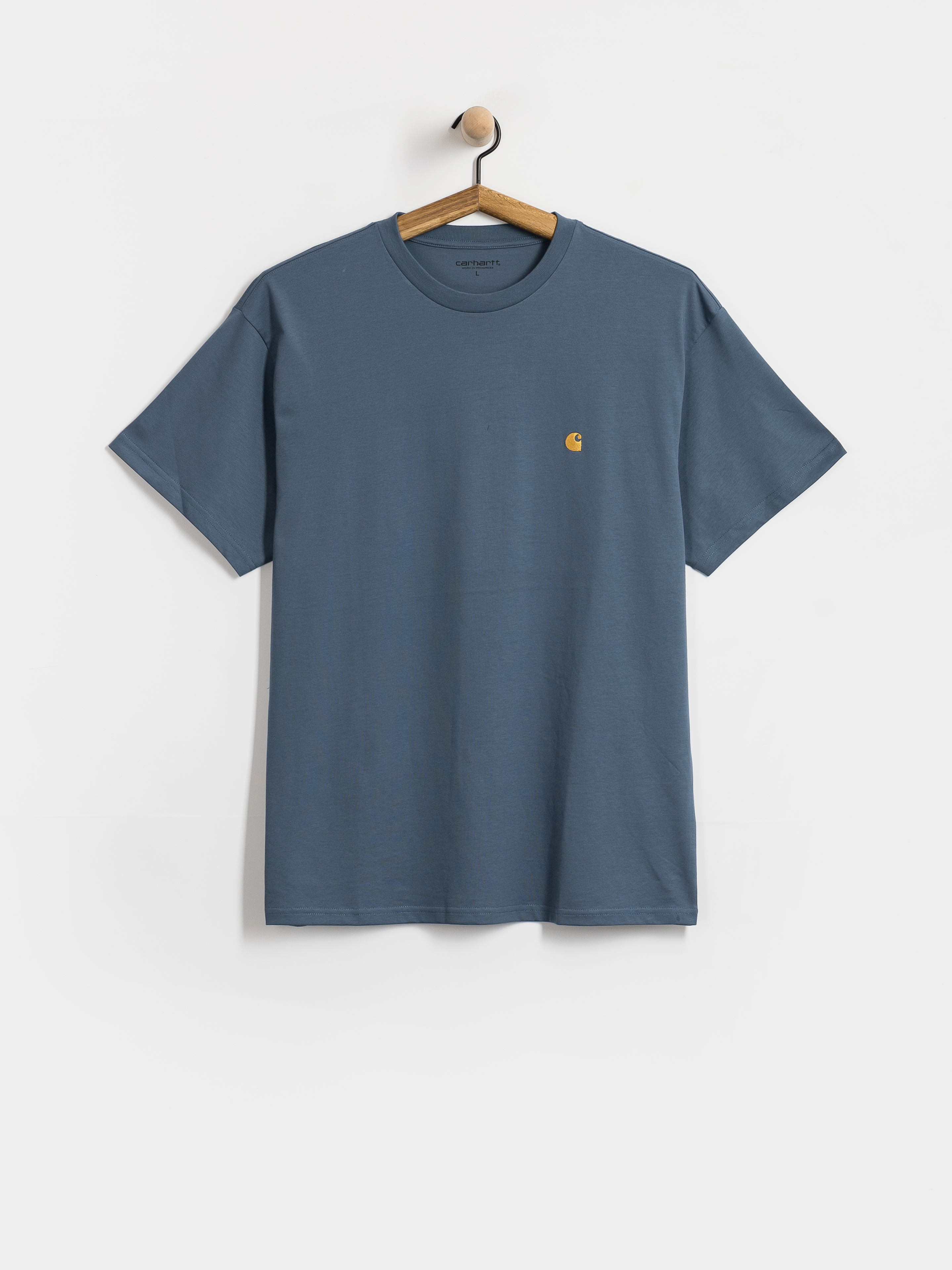 Tricou Carhartt WIP Chase (icesheet/gold)