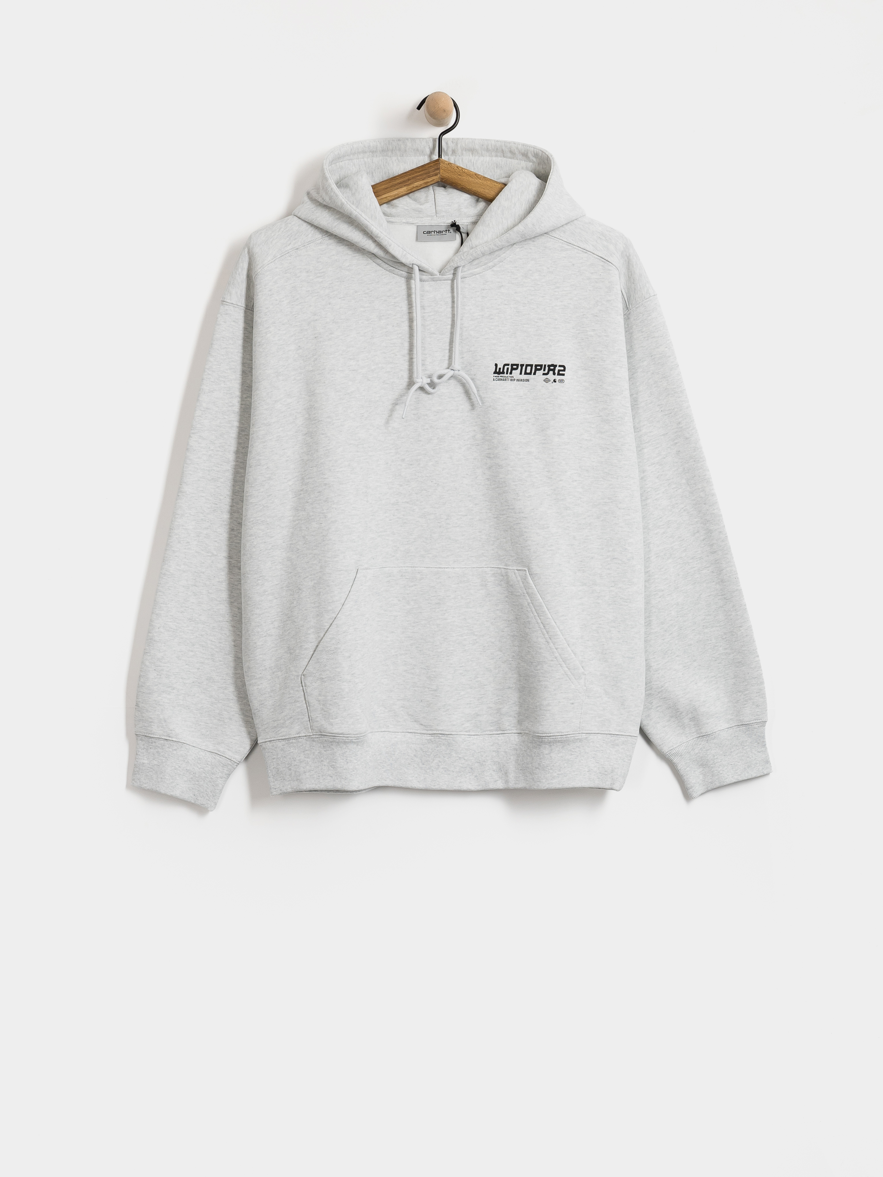 Hanorac cu glugă Carhartt WIP Wiptopia II HD (ash heather)