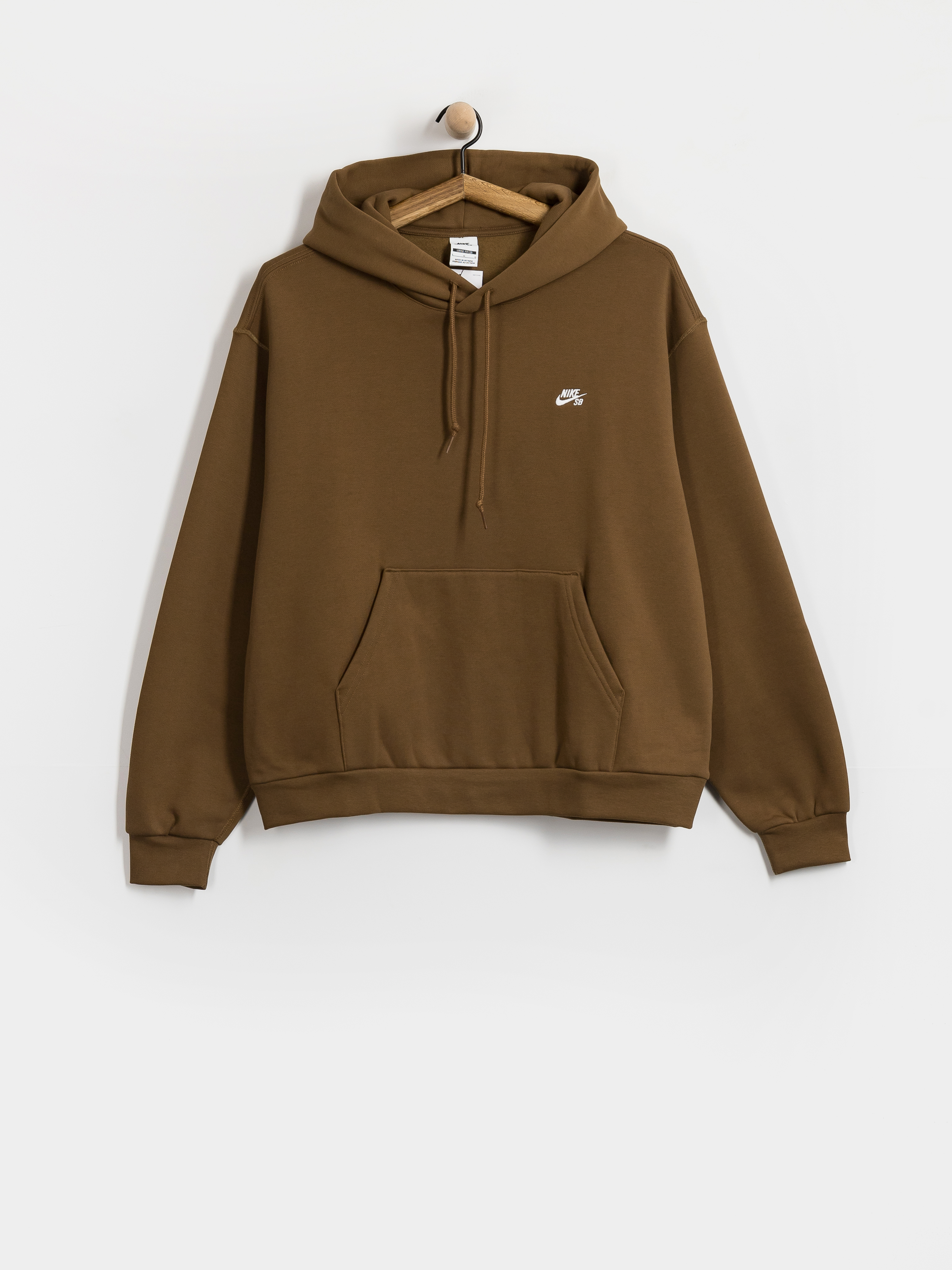 Hanorac cu glugă Nike SB Essential Logo HD (mosswood brown/white)