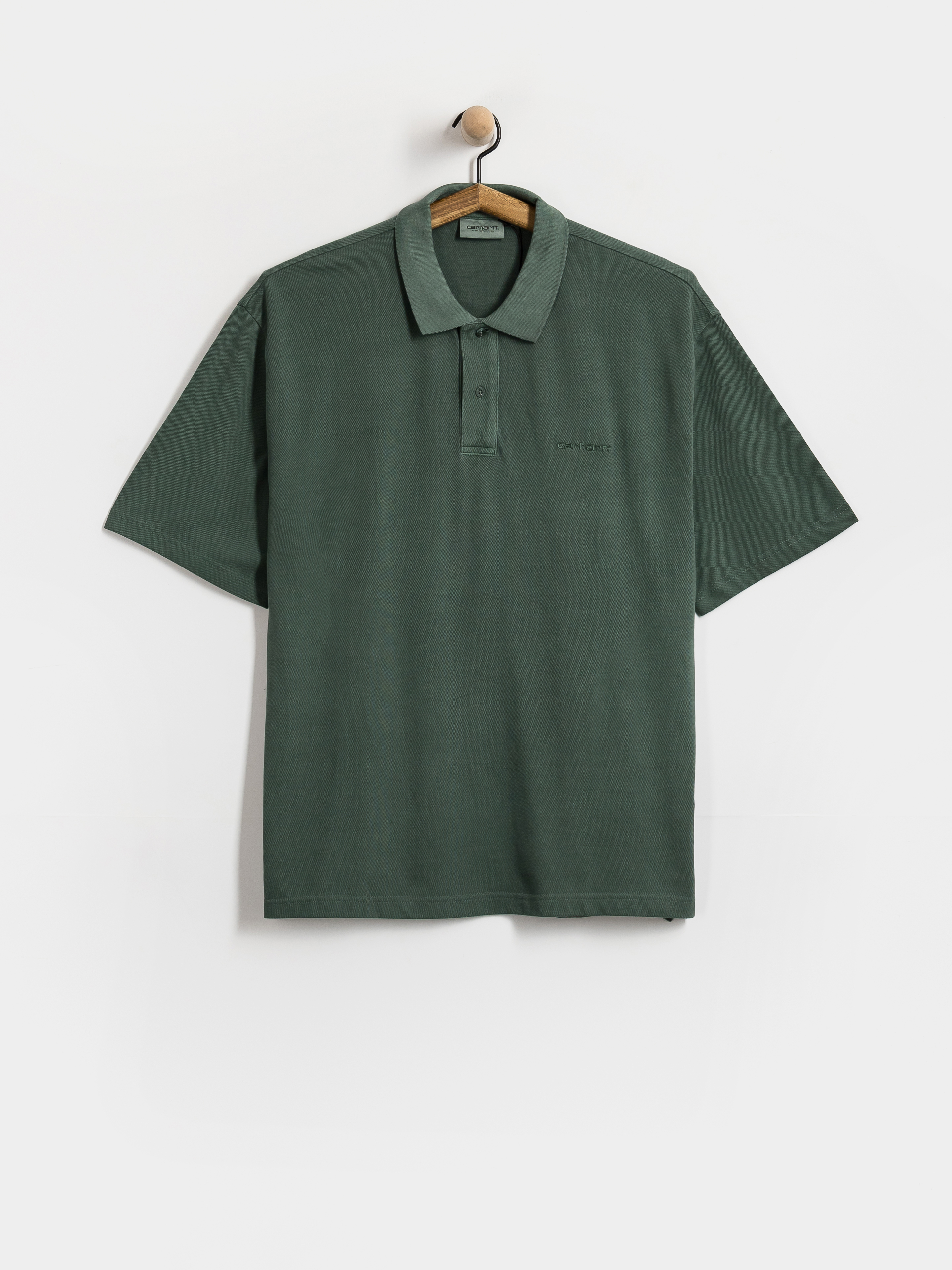 Tricou Carhartt WIP Wayne Polo (dark scarab/garment dyed)