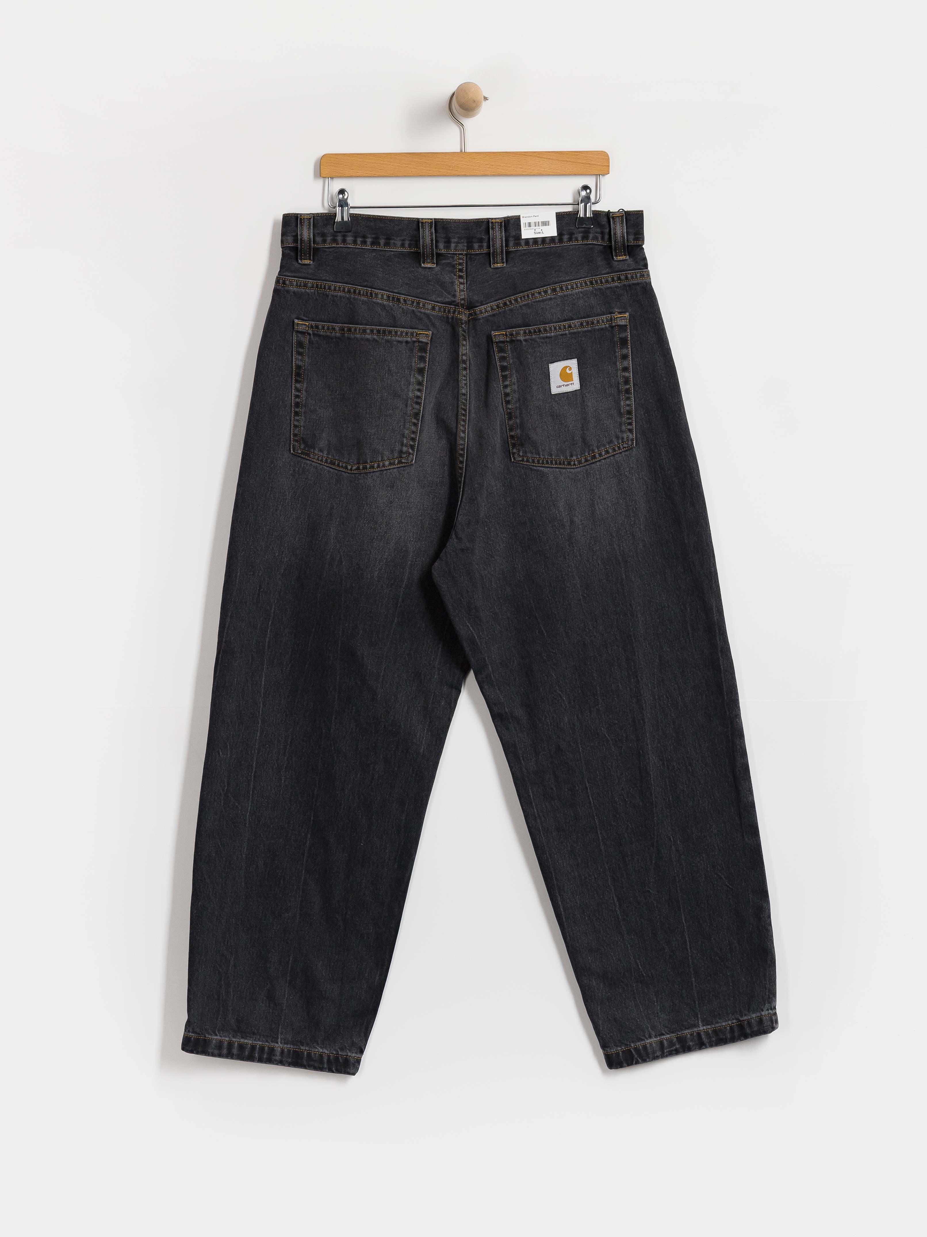 Pantaloni Carhartt WIP Brandon (black/marble used wash)