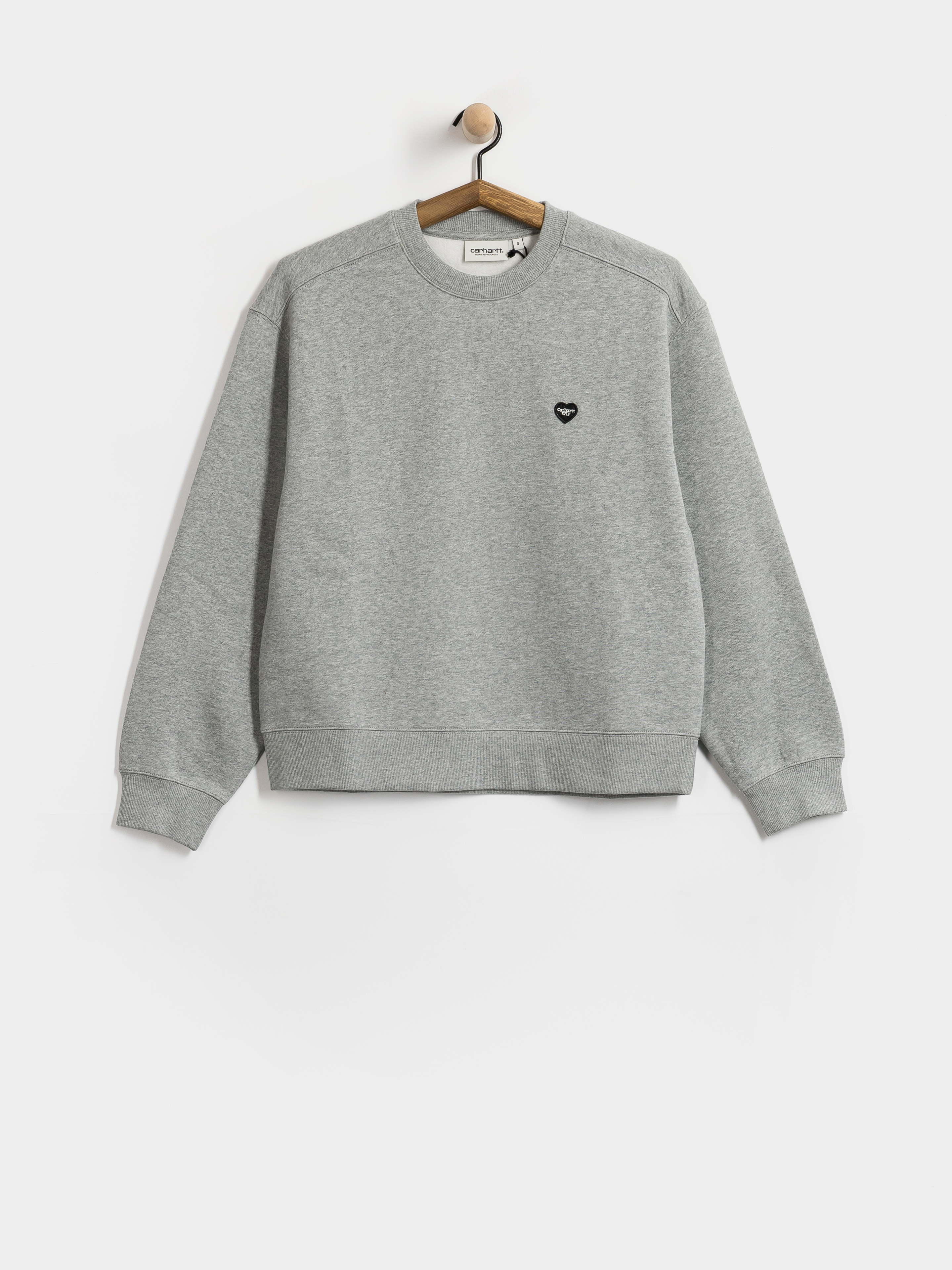 Hanorac Carhartt WIP Small Heart Patch Wmn (grey heather/black)