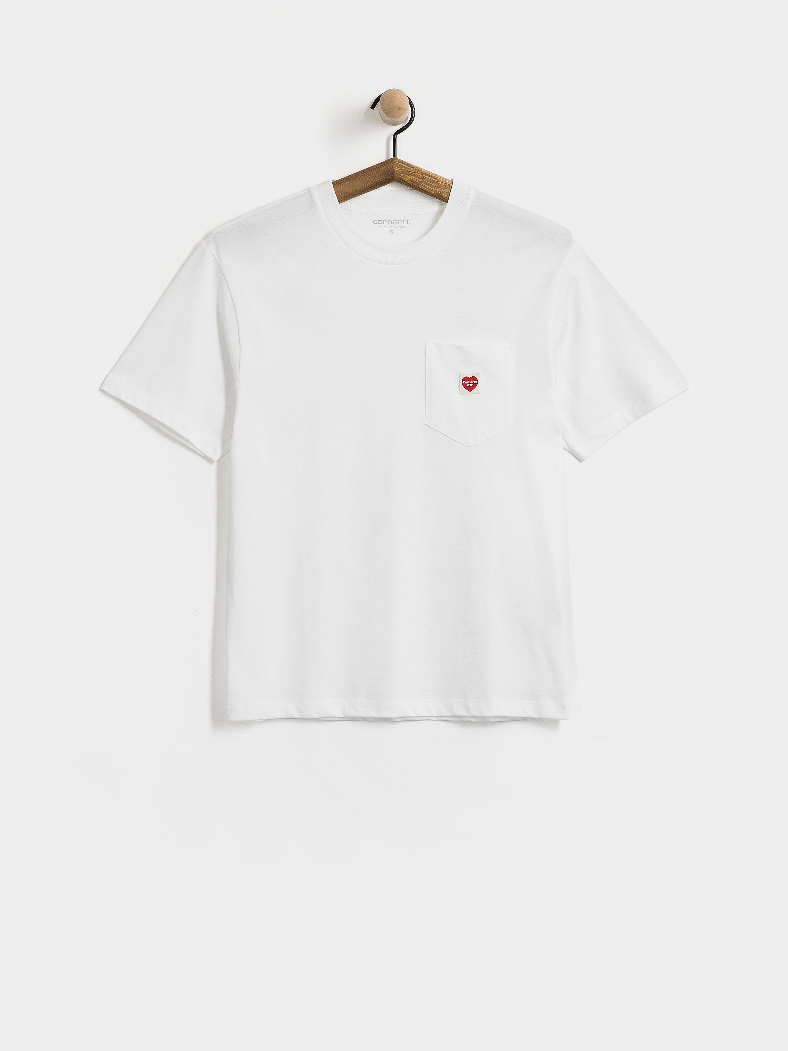 Tricou Carhartt WIP Pocket Small Heart Wmn (white/red)